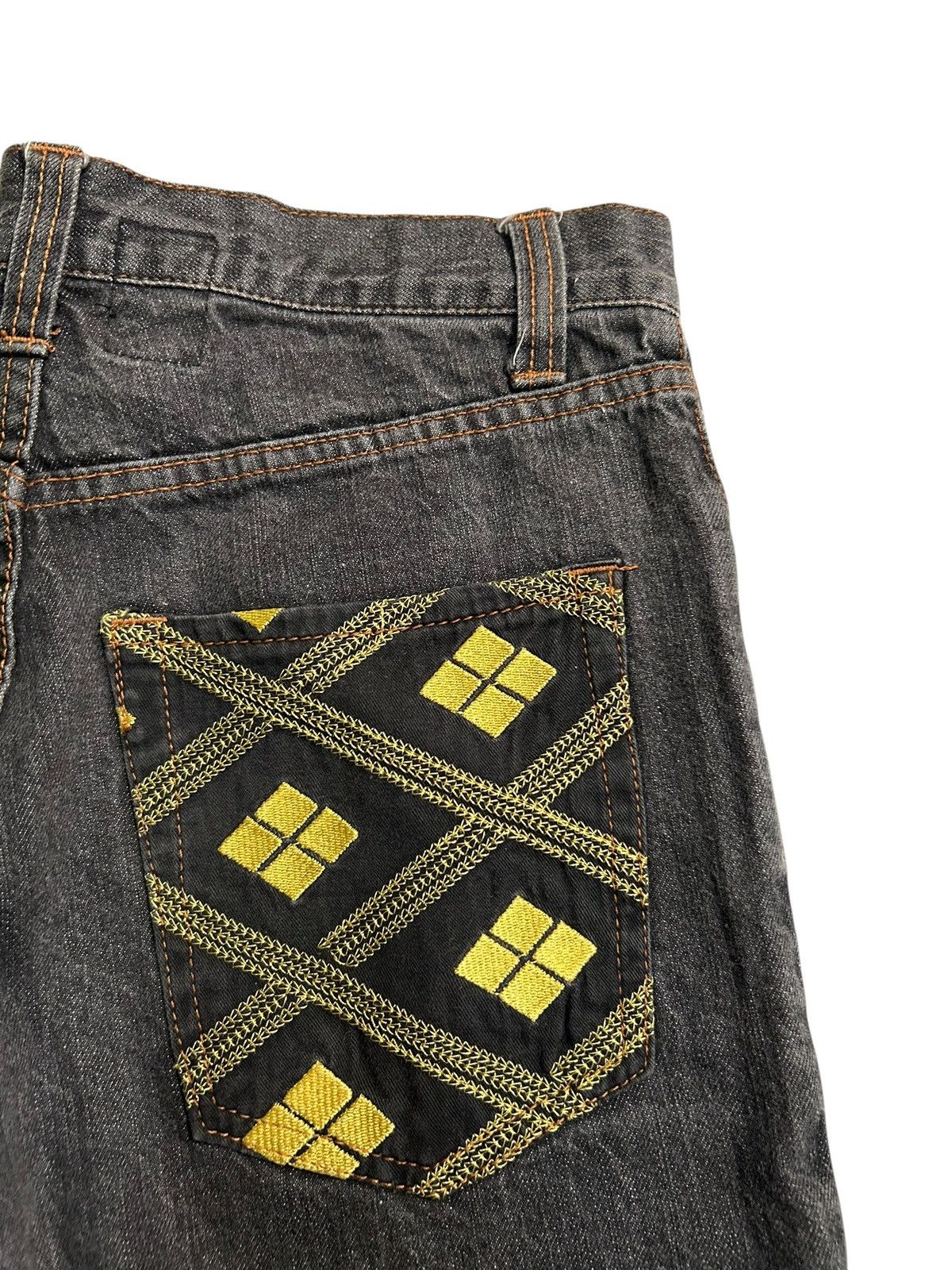 Japanese Brand Karakuri Tamshii Inspired Multi Pocket Denim Jeans Rare Size US 29 - 5 Thumbnail