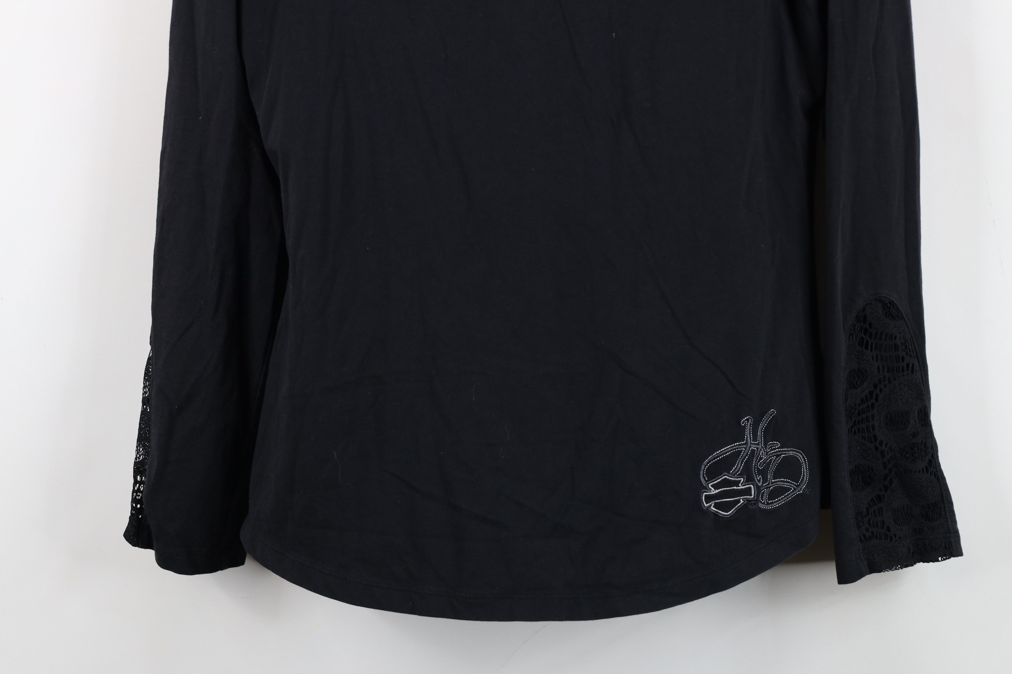 Harley Davidson Y2K Harley Davidson Skull Lace Long Sleeve T-Shirt Black Size L / US 10 / IT 46 - 3 Thumbnail