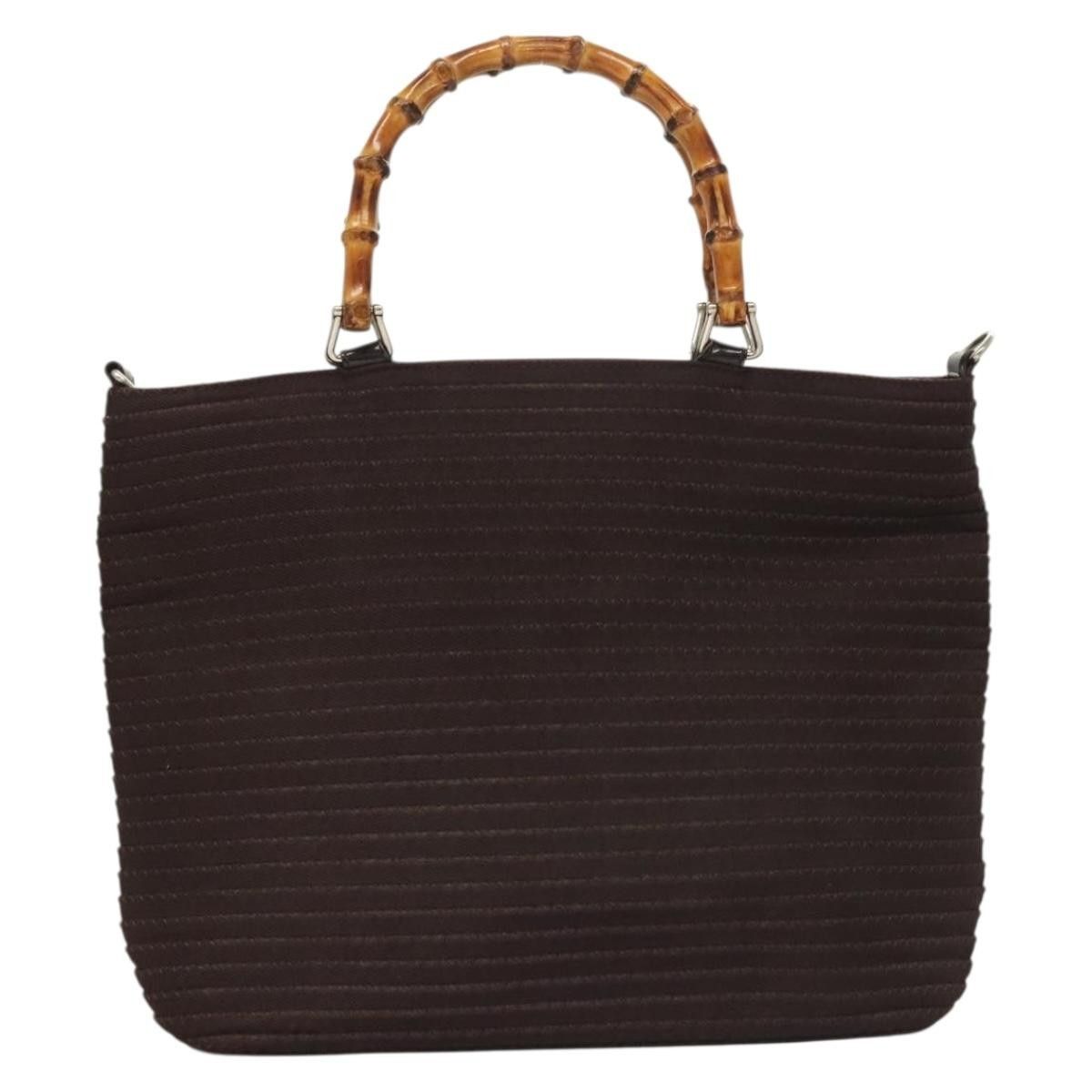 Gucci Gucci Vintage Bamboo Handle Tote Nylon Size ONE SIZE - 1 Thumbnail
