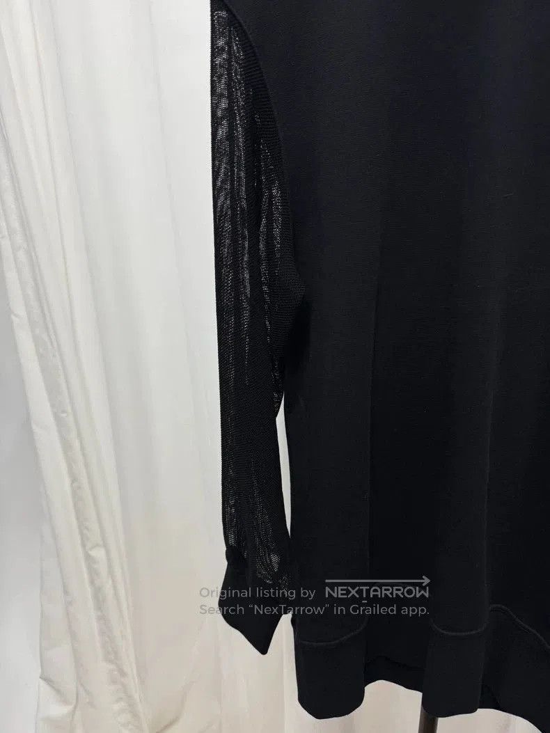 Ann Demeulemeester Black Oversized Sweatshirt with Mesh Sleeves. Size US M / EU 48-50 / 2 - 2 Thumbnail