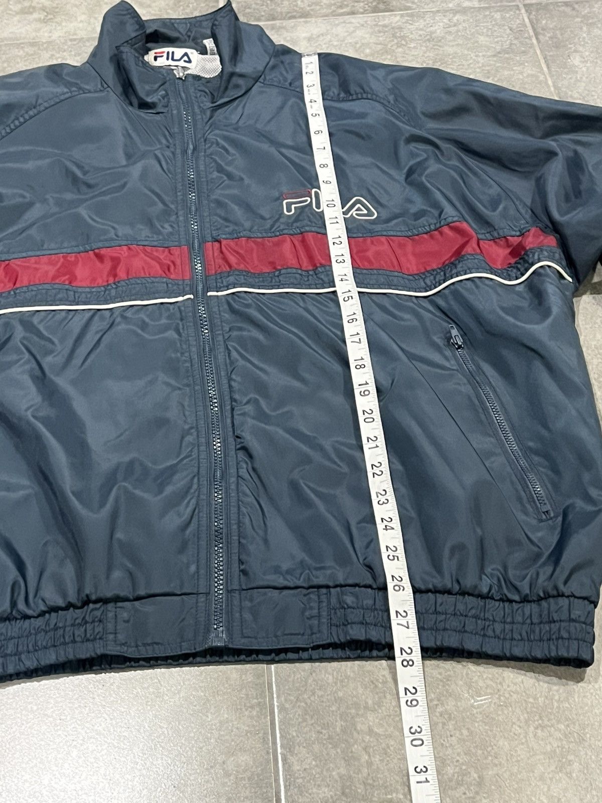 Fila Vintage FILA Windbreaker Nylon Navy Blue Full Zip-Up Jacket Size US XXL / EU 58 / 5 - 3 Thumbnail