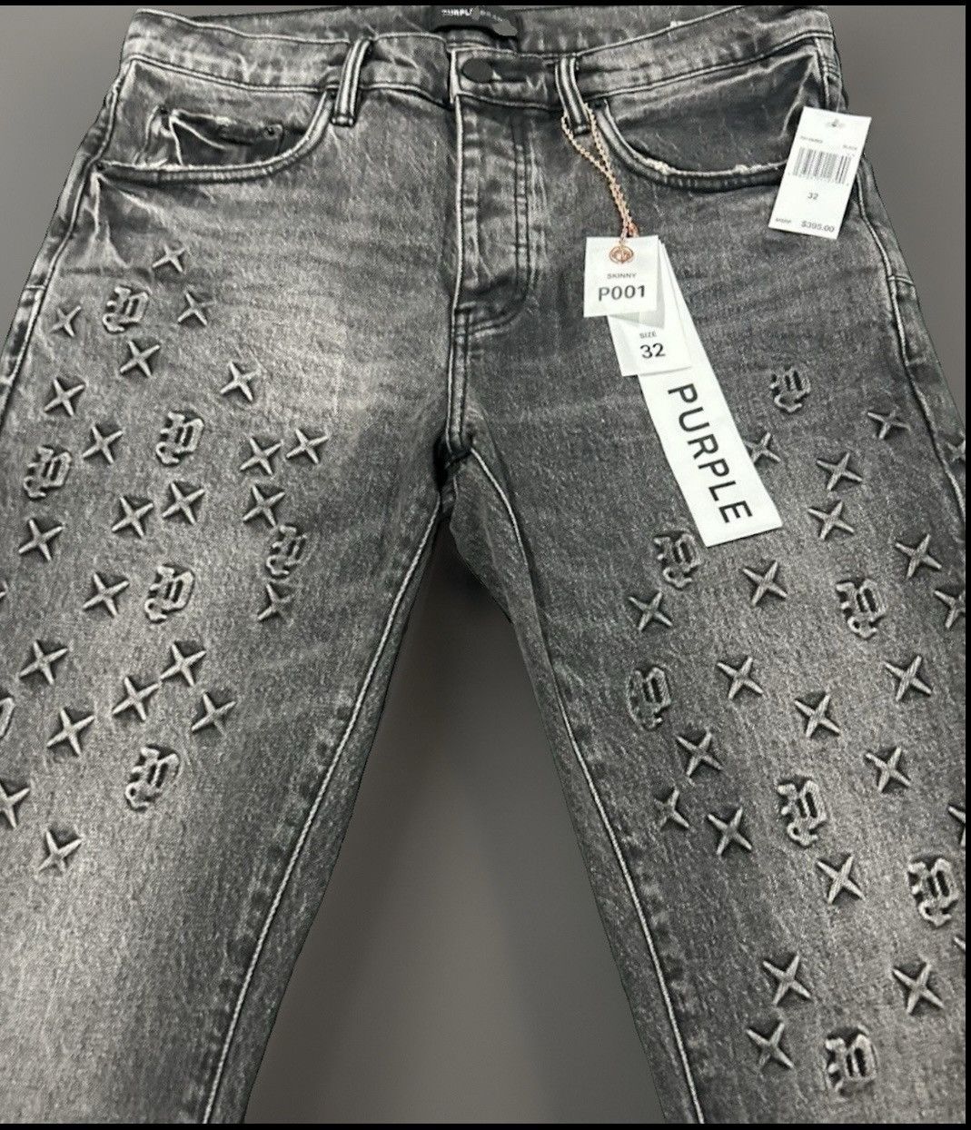 Purple Brand Purple Brand P001 “Embossed Monogram” Skinny Jeans Size 32 Size US 32 / EU 48 - 2 Thumbnail