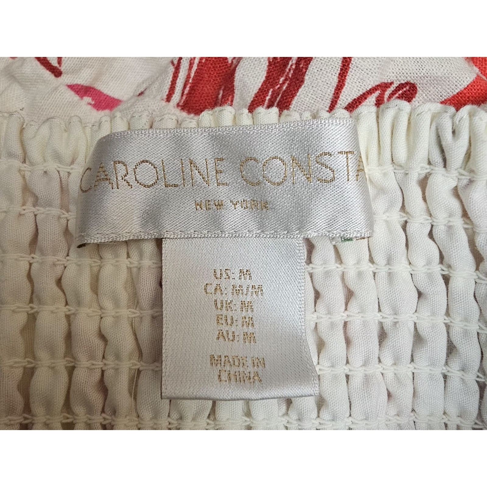 CAROLINE CONSTAS Caroline Constas Pink & White Floral Linen Two Piece Set Size M / US 6-8 / IT 42-44 - 7 Thumbnail
