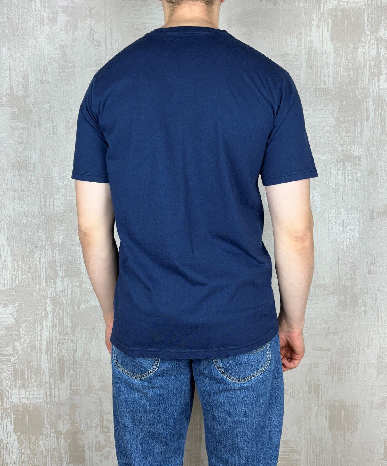 Universal Works Universal Works Print Pocket Men's T-shirt Size L Navy Blue Size US L / EU 52-54 / 3 - 14 Thumbnail