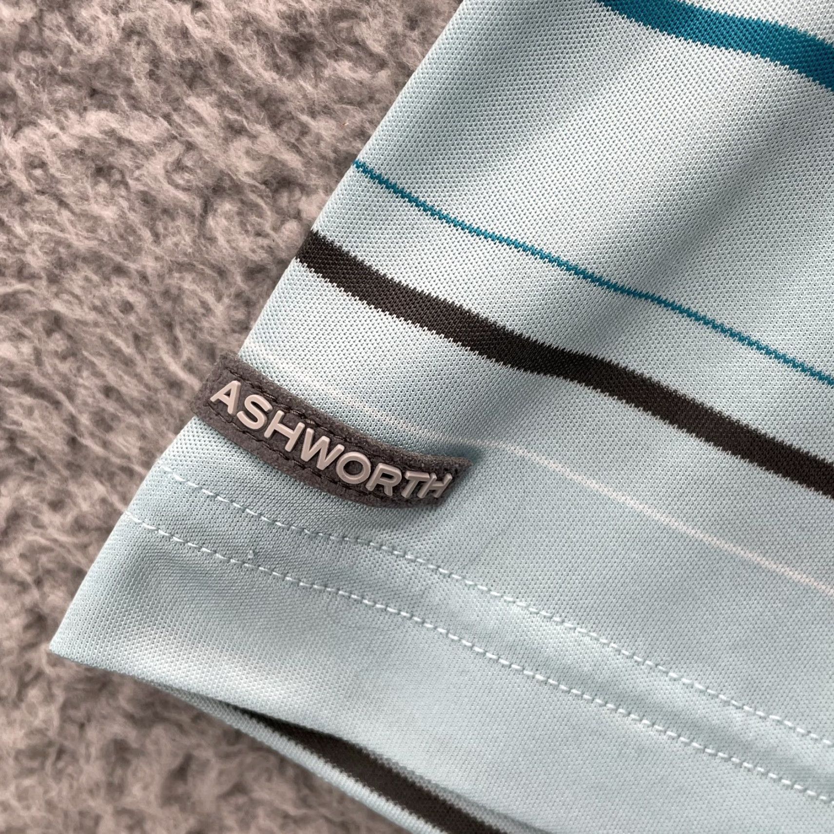 Vintage Ashworth Golf Polo Shirt Men's Large Performance 90's Office Outdoor Sportswear Blue Size US L / EU 52-54 / 3 - 4 Thumbnail
