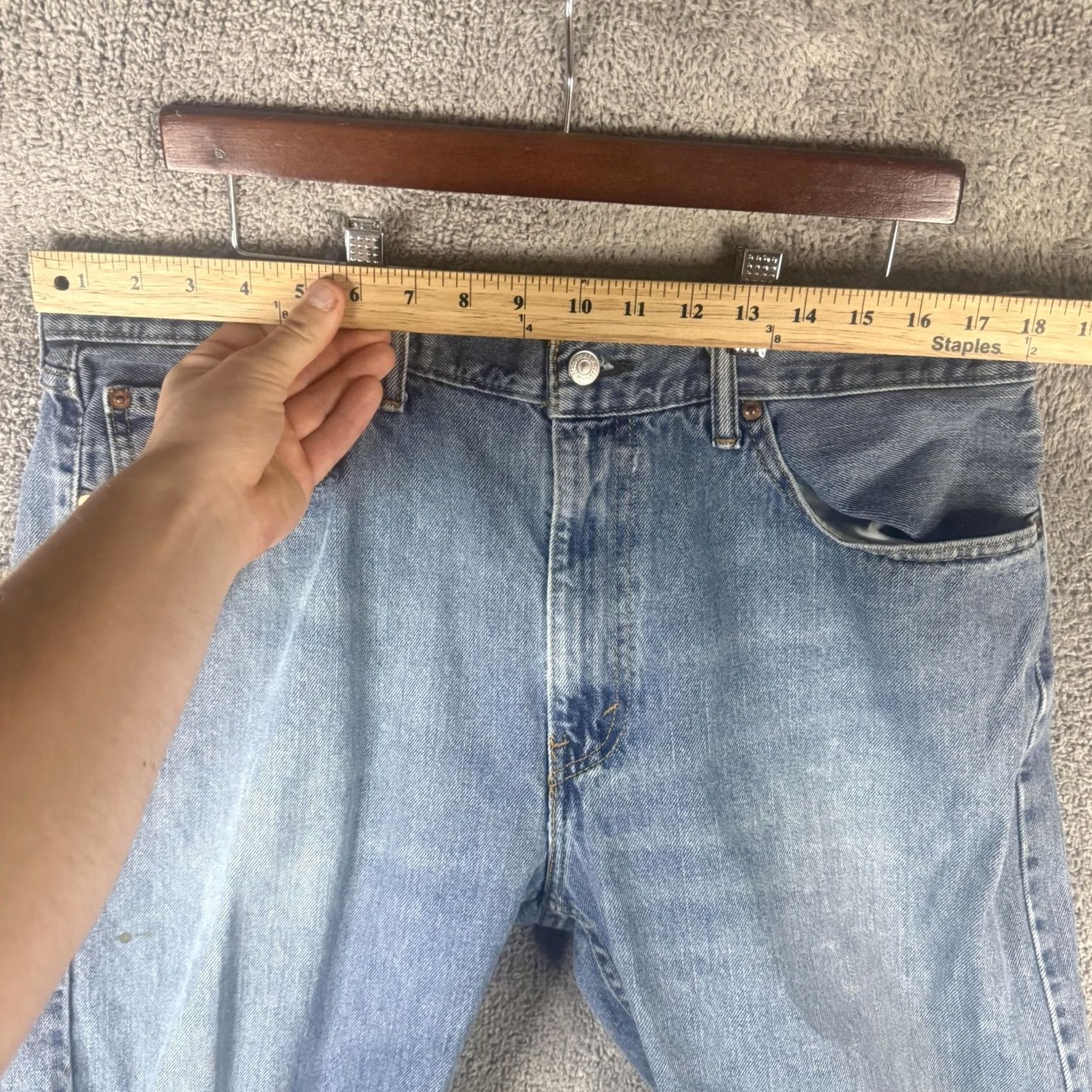 Levi's Levi's 505 Jeans Mens 38x29 Light Wash Denim Straight Regular Fit Casual Denim Pants blue straight leg 505 Mens Size US 38 / EU 54 - 6 Thumbnail