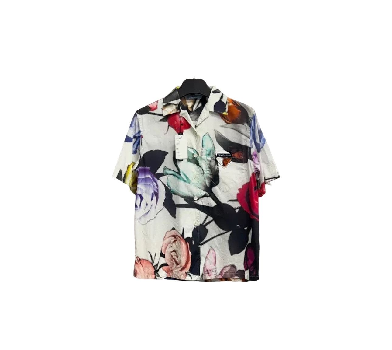 Prada Prada Floral Print Short Sleeve Shirt Size 40 Size US M / EU 48-50 / 2 - 1 Thumbnail