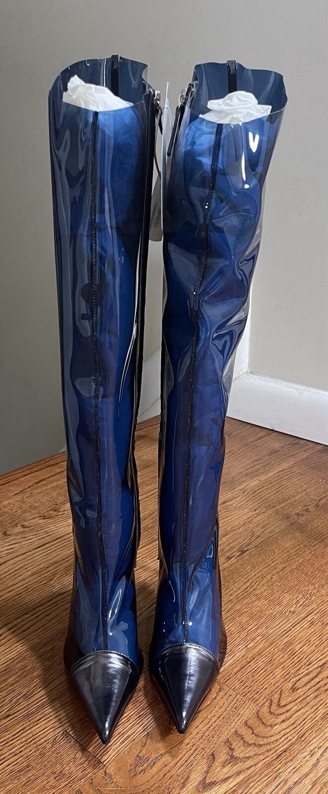 Alexandre Vauthier ALEXANDRE VAUTHIER ALEX METALLIC KNEE-HIGH BOOTS CINA SZ 40 Size US 10 / IT 40 - 8 Thumbnail