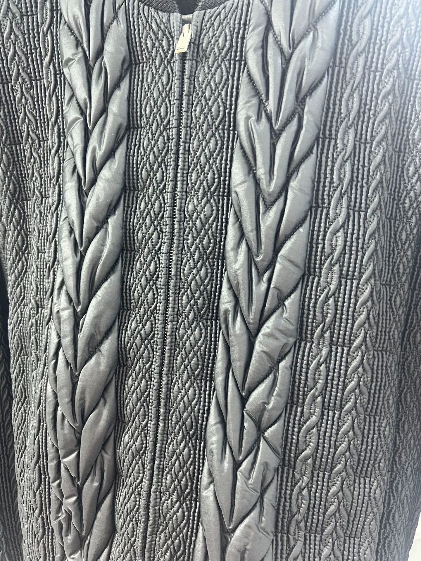 Saint Laurent Paris Saint Laurent 21FW Black 3D Knit Leather-Embossed Bomber 52 Size US L / EU 52-54 / 3 - 5 Thumbnail