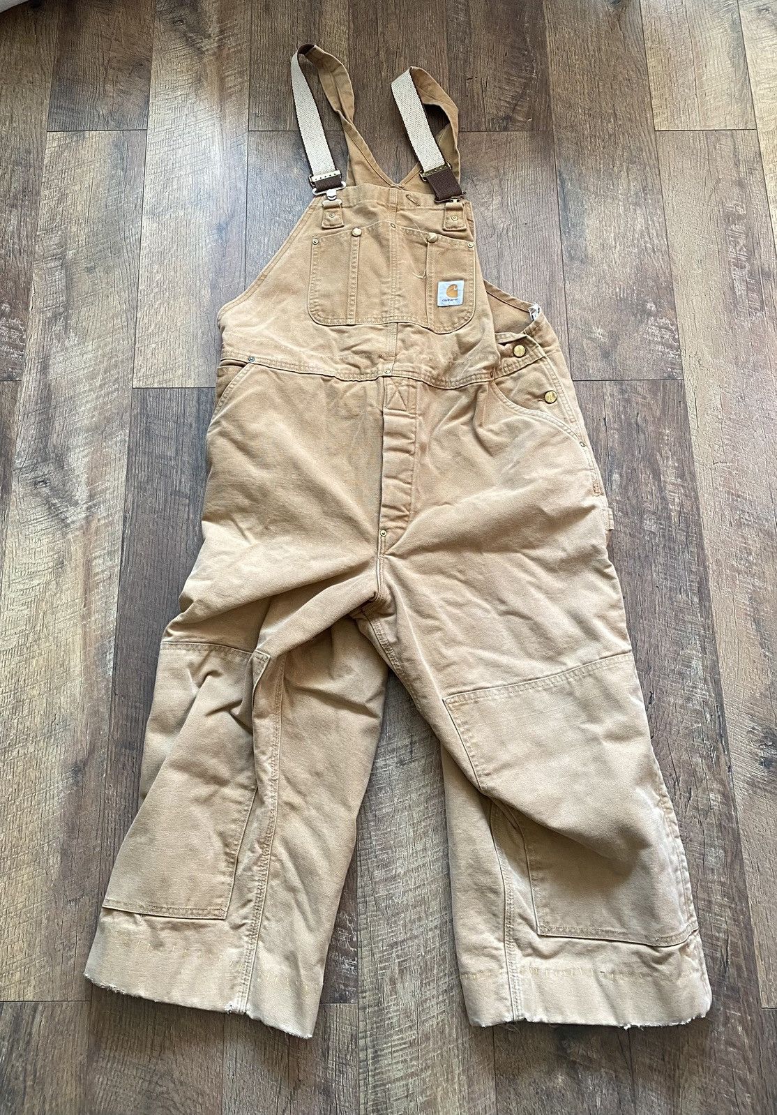 Carhartt Carhartt Tan Overalls with Adjustable Straps,44 by 30 Size US 30 / EU 46 - 1 Thumbnail