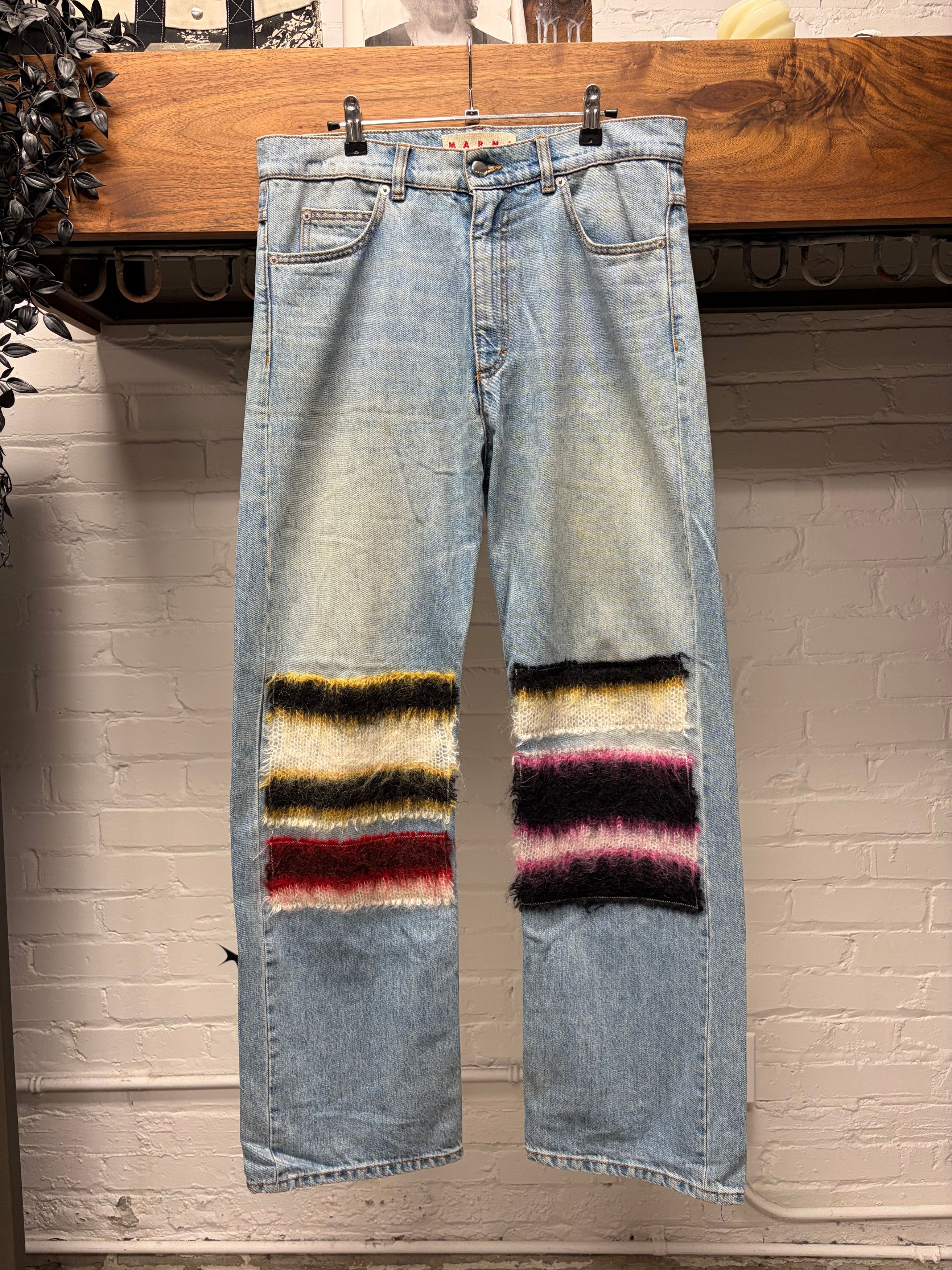 Marni Marni Mohair Patch Straight Leg Washed Blue Denim Size US 32 / EU 48 - 1 Thumbnail