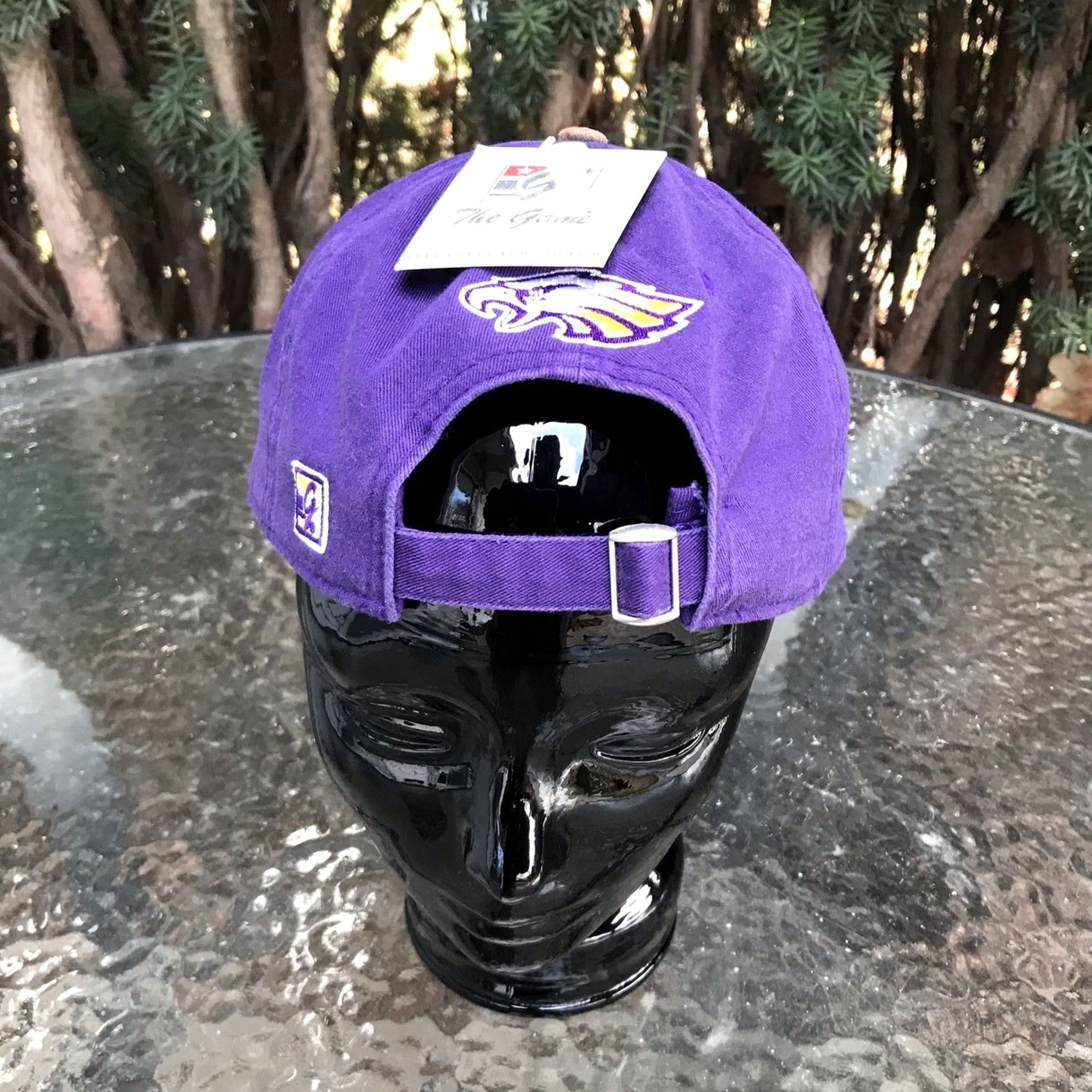NFL VINTAGE The Game Philadelphia Eagles NFL Embroidered Adjustable Cap Hat Unisex Purple/Brown Baseball Cap Size ONE SIZE - 3 Thumbnail