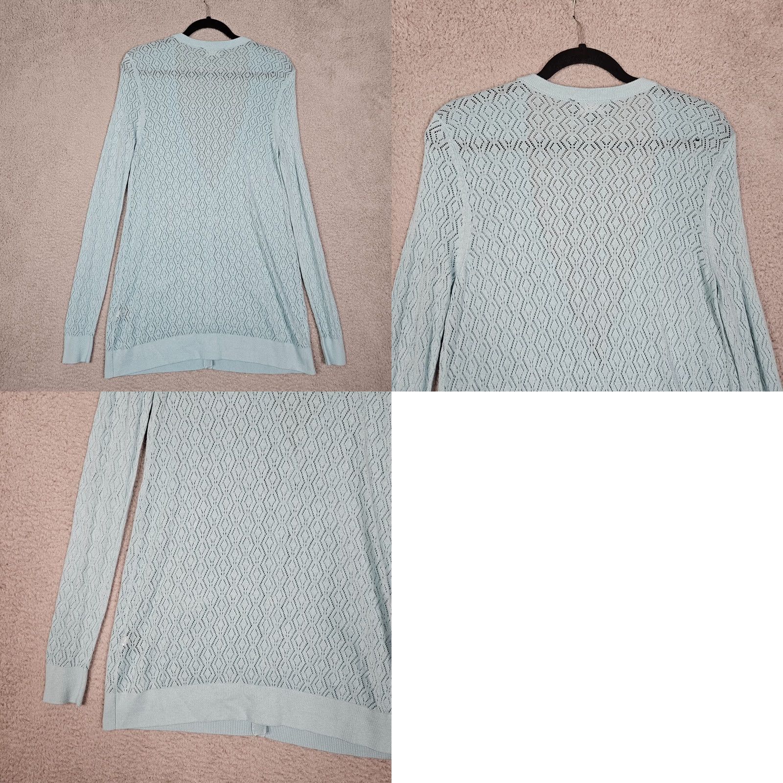 Jason Wu JASON WU FOR Target Women's Blue Pointelle Cardigan Size M Size M / US 6-8 / IT 42-44 - 8 Thumbnail