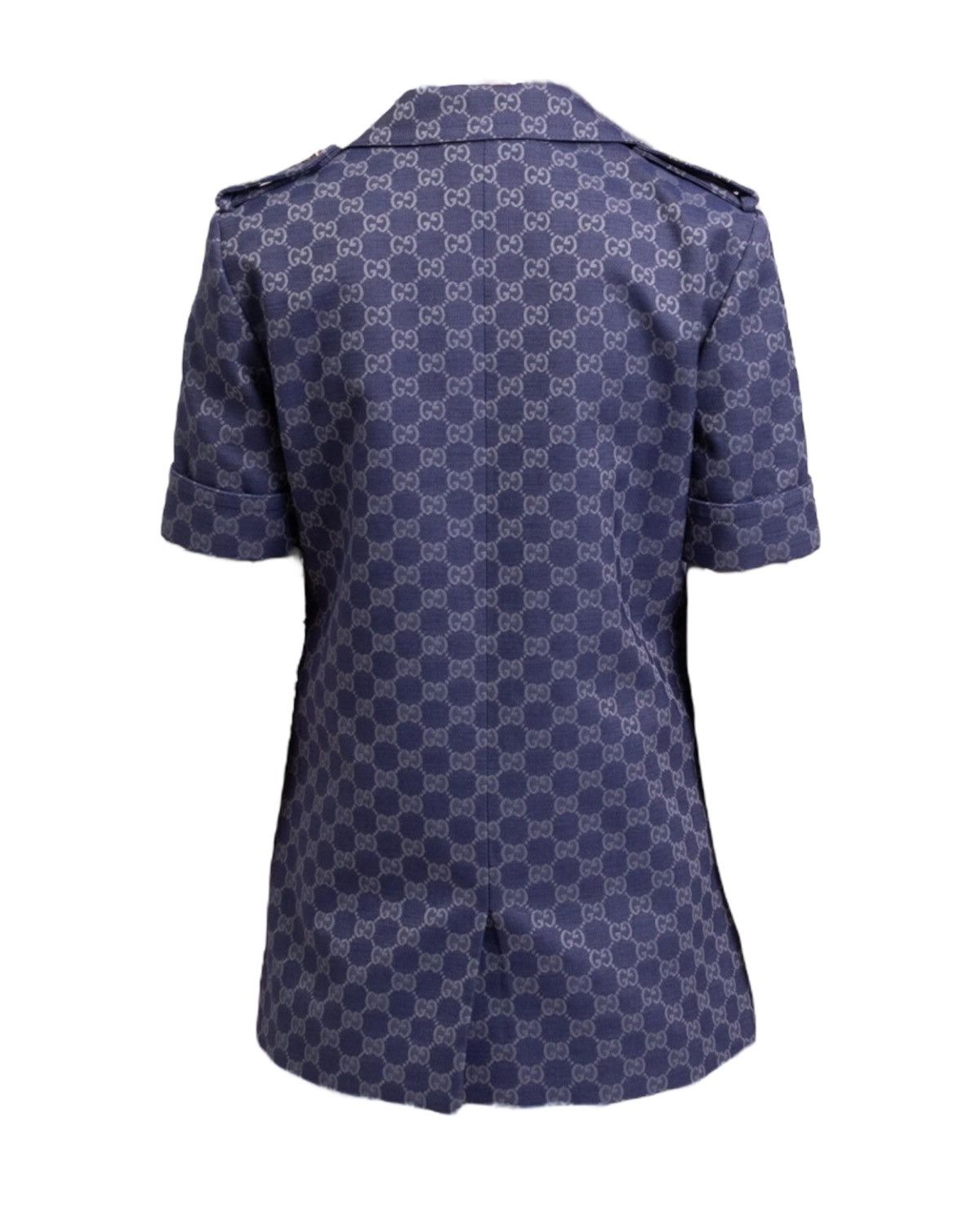 Gucci Gucci Interlocking GG Canvas Jacket Shirt in Blue Size M / US 6-8 / IT 42-44 - 3 Thumbnail