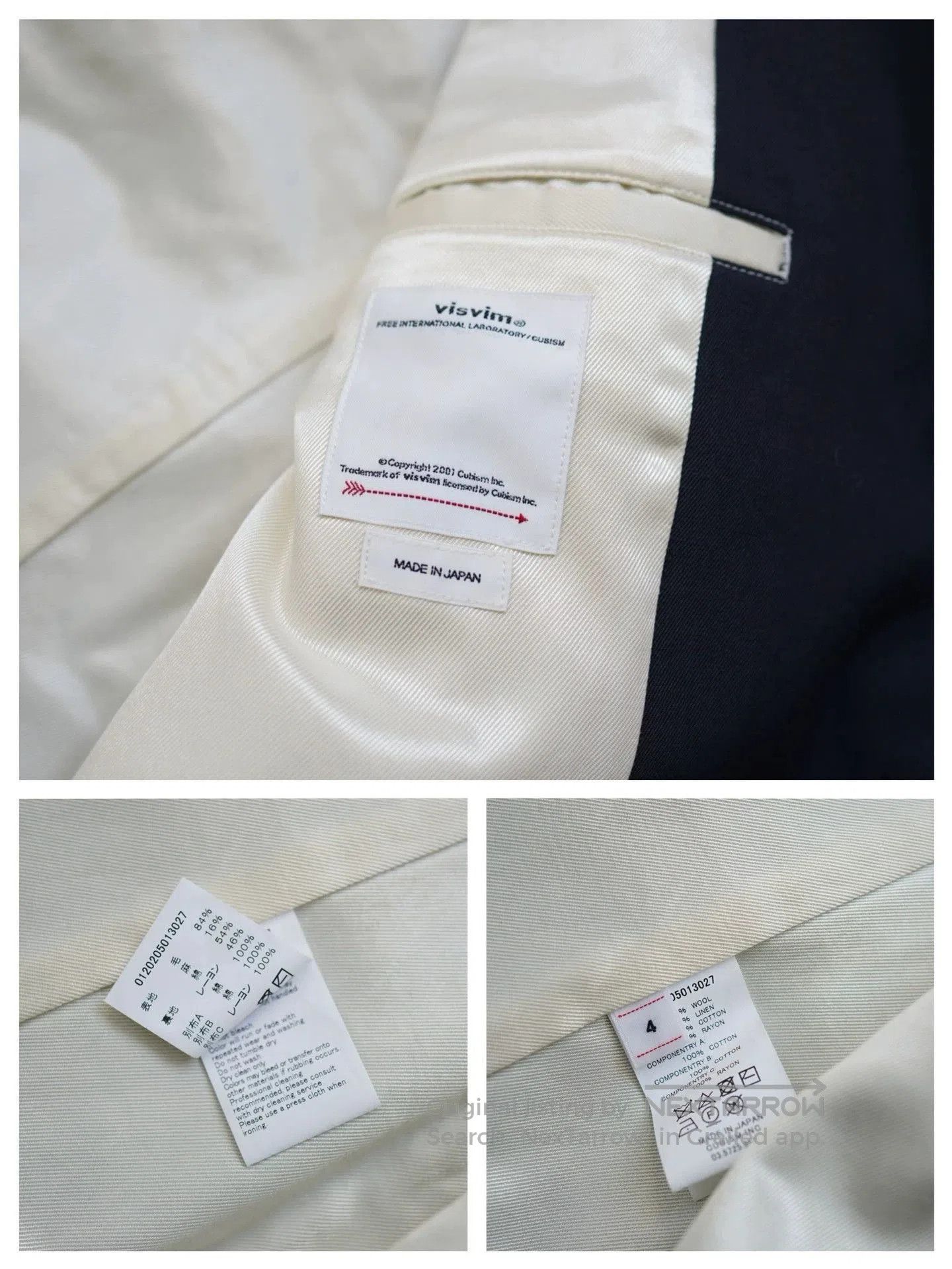 Visvim Black Single-Breasted Blazer with Polka Dot Cuffs. Size US XL / EU 56 / 4 - 9 Thumbnail
