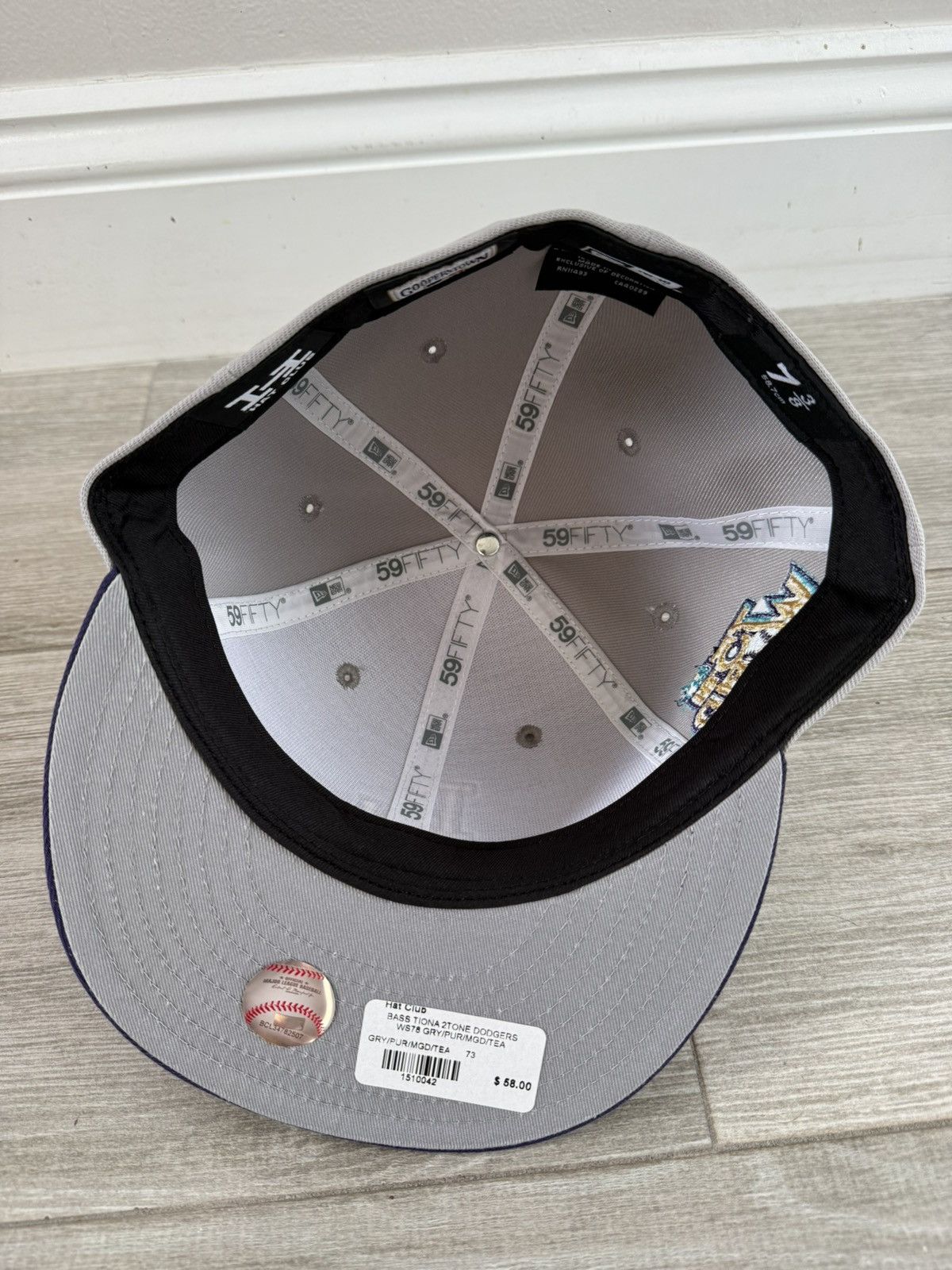 New Era LA Los Angeles Dodgers Hat Club New Era Grey Fitted Sz 7 3/8 Size ONE SIZE - 7 Thumbnail