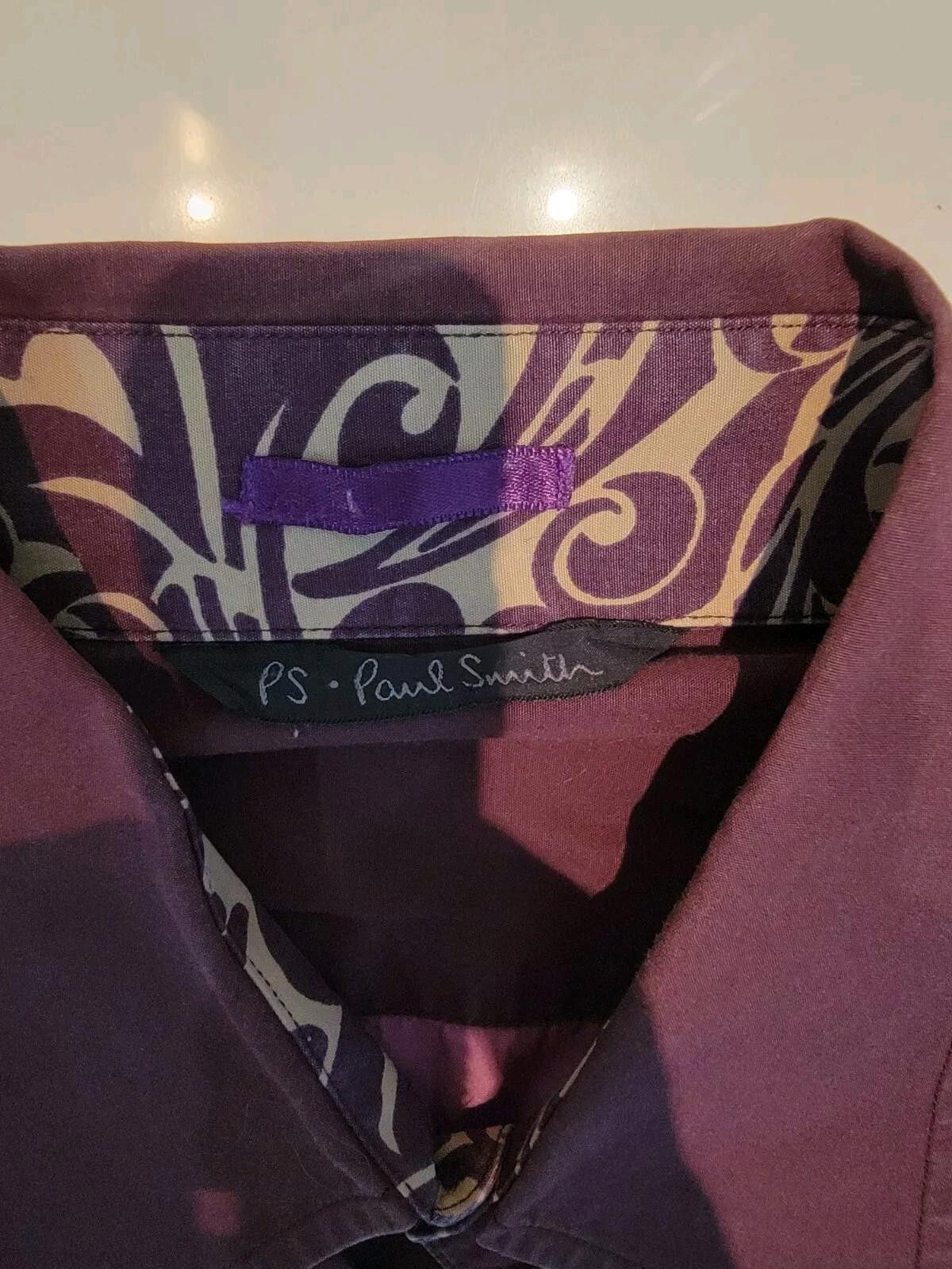 Paul Smith Paul Smith Maroon Embellished Baroque Design Shirt Large Size US L / EU 52-54 / 3 - 2 Thumbnail