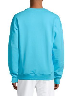 Moschino o1y0225 Logo Crewneck Sweatshirt in Blue Size US S / EU 44-46 / 1 - 2 Thumbnail