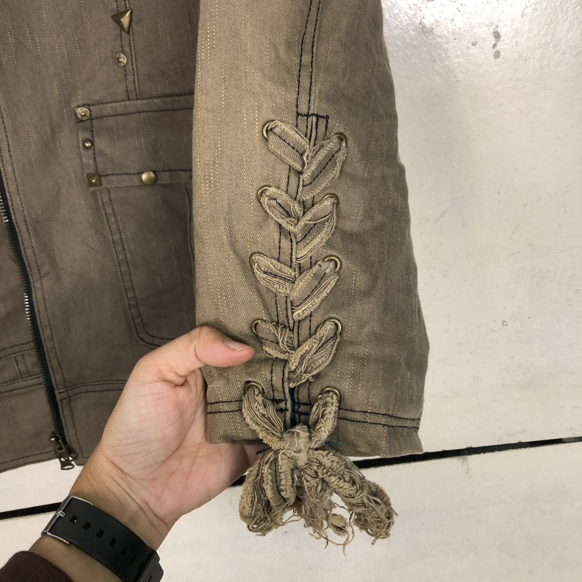 Japanese Brand 🔥CHORE BIKER JACKET ZIPPER ALGONQUINS HYSTERIC GLAMOUR Size US S / EU 44-46 / 1 - 17 Thumbnail