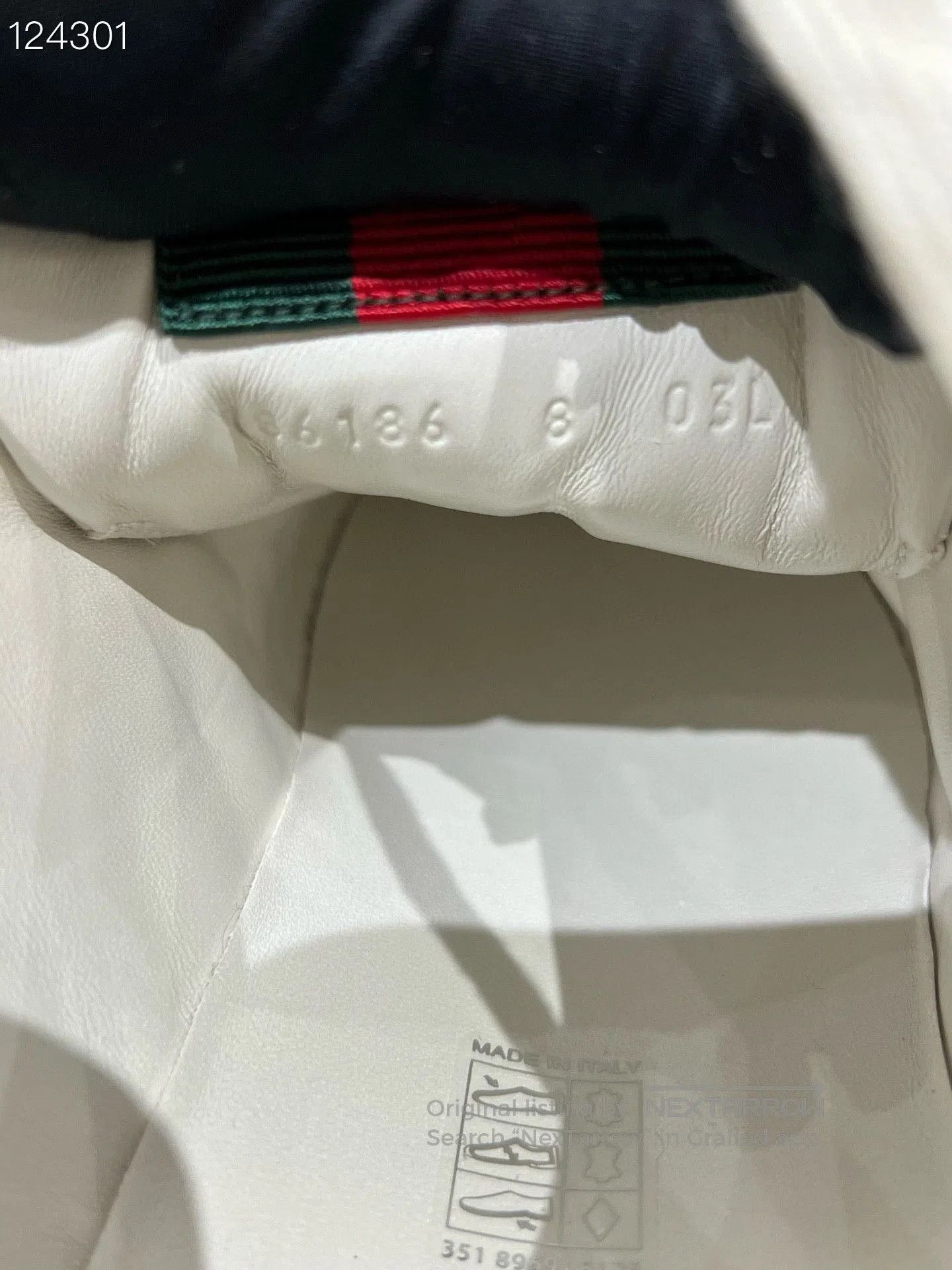 Gucci Gucci Red Green Stripe White Sneakers. Size US 9 / EU 42 - 7 Thumbnail