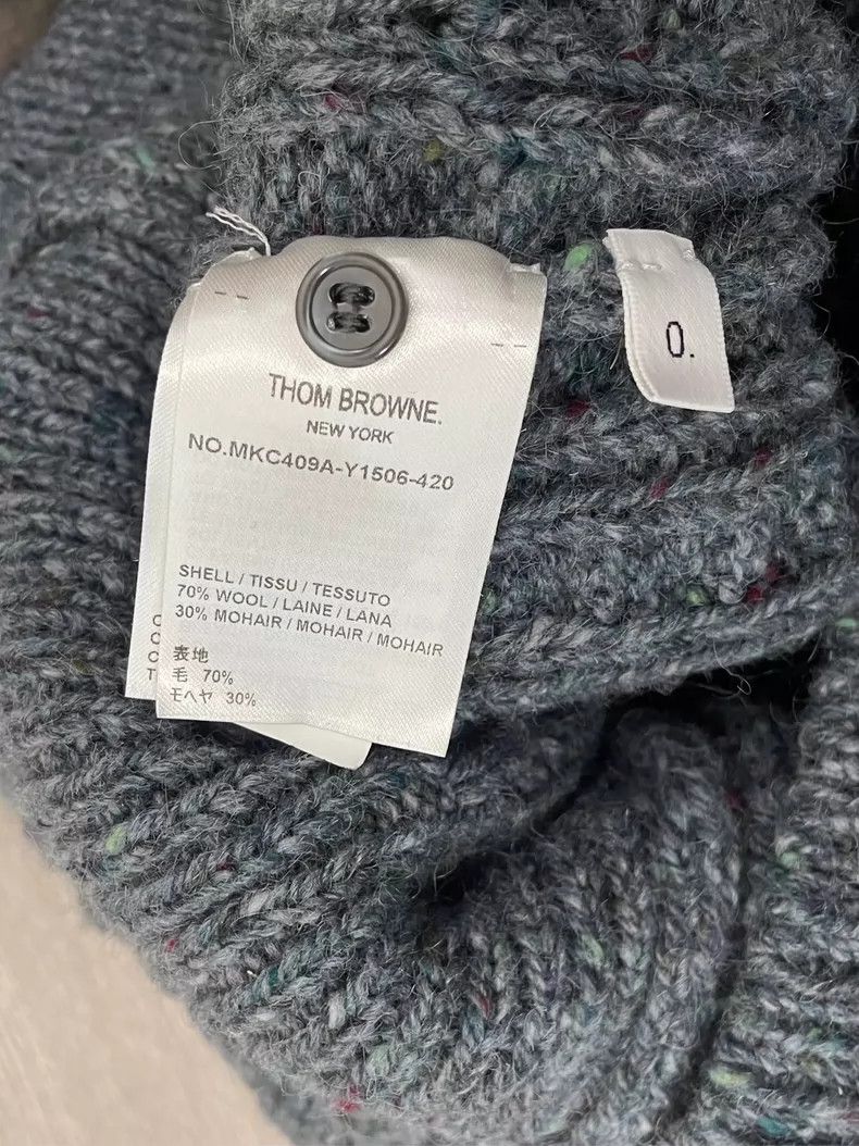 Thom Browne Thom browne Blue-gray four-striped wool cardigan jacket 250 Size US XS / EU 42 / 0 - 6 Thumbnail