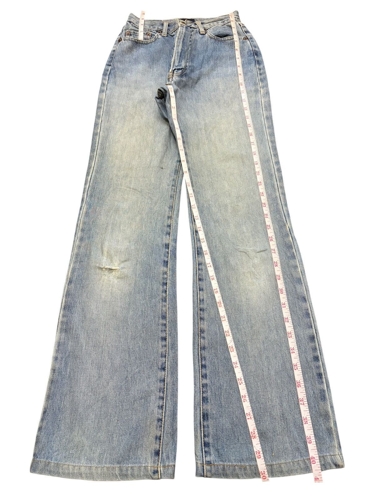 Diesel Vintage Japanese Brand Mud Wash Distress Flare Jeans Size 22" - 7 Thumbnail