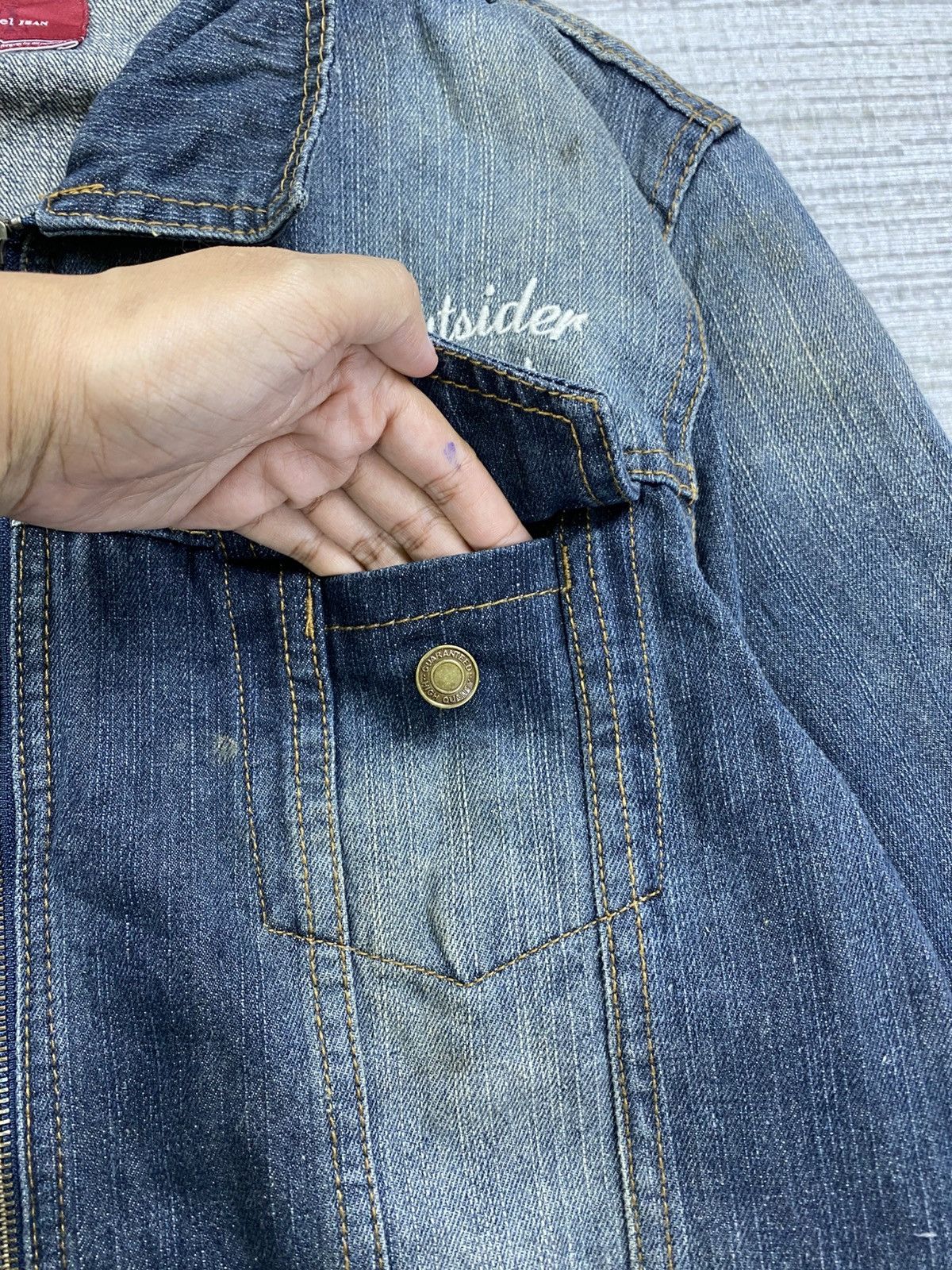 Hysteric Glamour × Japanese Brand × Vintage Vintage Anti Label Acid Wash Trucker Jacket Denim Size US M / EU 48-50 / 2 - 8 Thumbnail