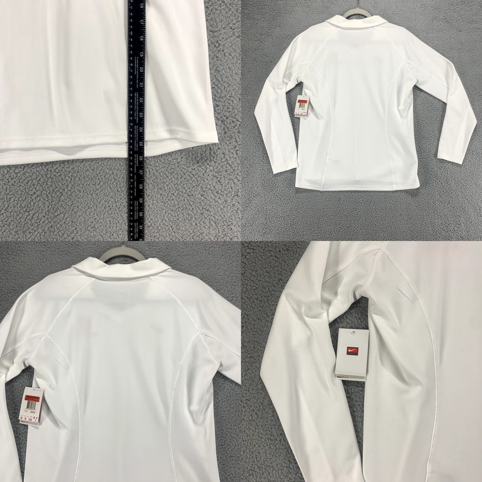 Nike Nike Shirt Womens Large White Long Sleeve Performance Pullover Swoosh Size L / US 10 / IT 46 - 8 Thumbnail