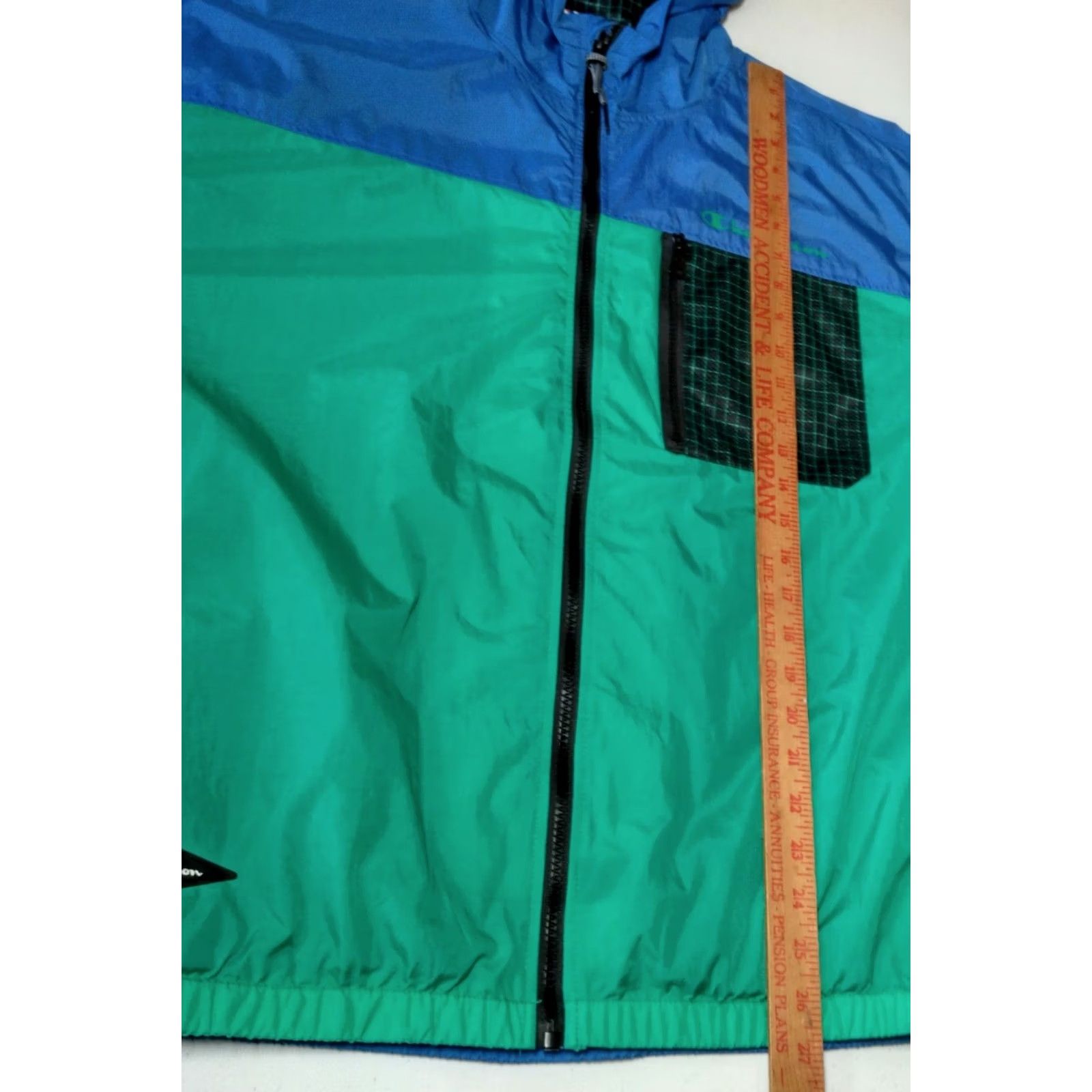 Champion Champion Windbreaker Jacket Men Medium Blue Black Colorblock Retro Full Zip New Size US M / EU 48-50 / 2 - 6 Thumbnail