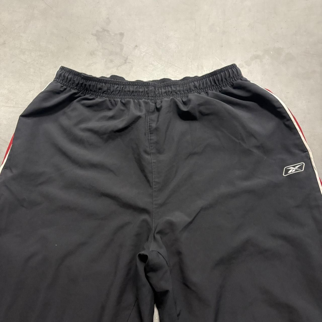 Reebok Crazy Vintage Y2K/2000s Baggy Reebok Black Striped Trackpants! Size US 34 / EU 50 - 3 Thumbnail