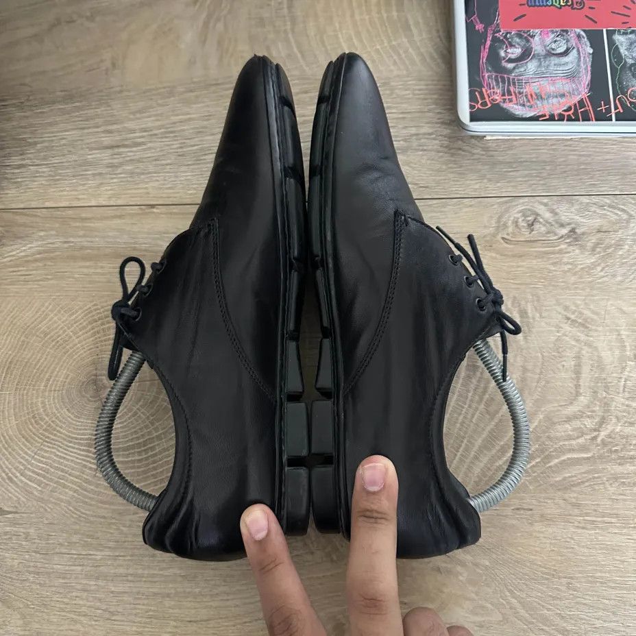 Prada Authentic Vintage Prada Black Leather Lace Up Shoes Size US 5.5 / EU 38 - 6 Thumbnail