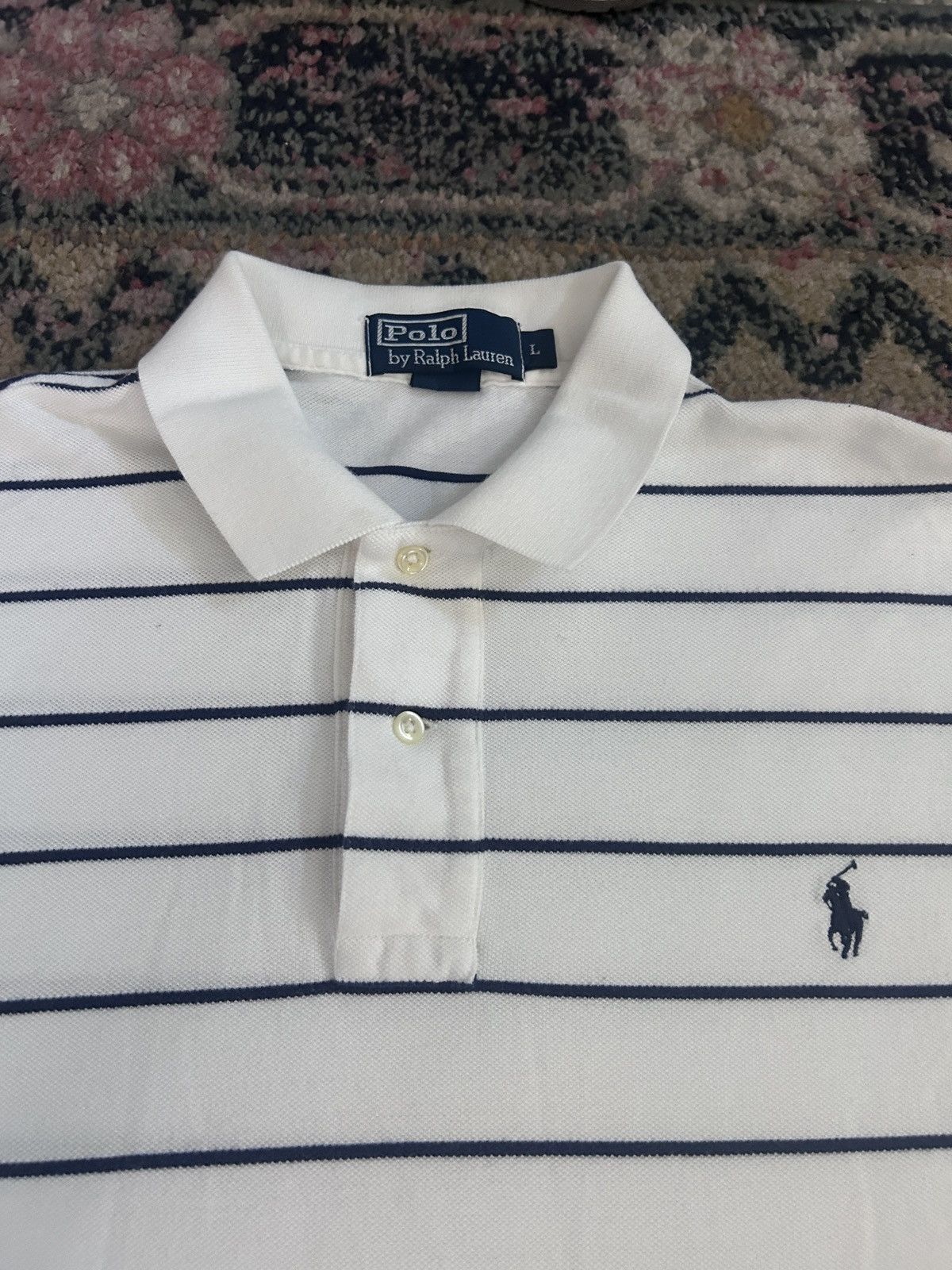 Polo Ralph Lauren Vintage 1990s Polo by Ralph Lauren Striped Polo Shirt Size US L / EU 52-54 / 3 - 2 Thumbnail