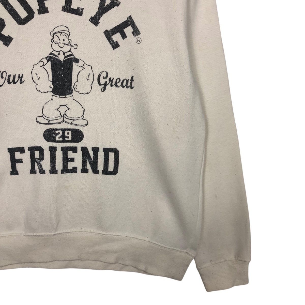 📌Vintage Sweatshirt Popeye Big Logo Cartoon Deisgn