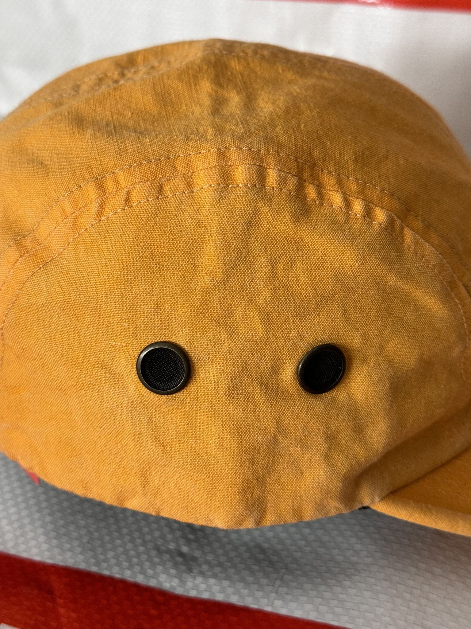Supreme Washed Linen Camp Cap Gold ss 19