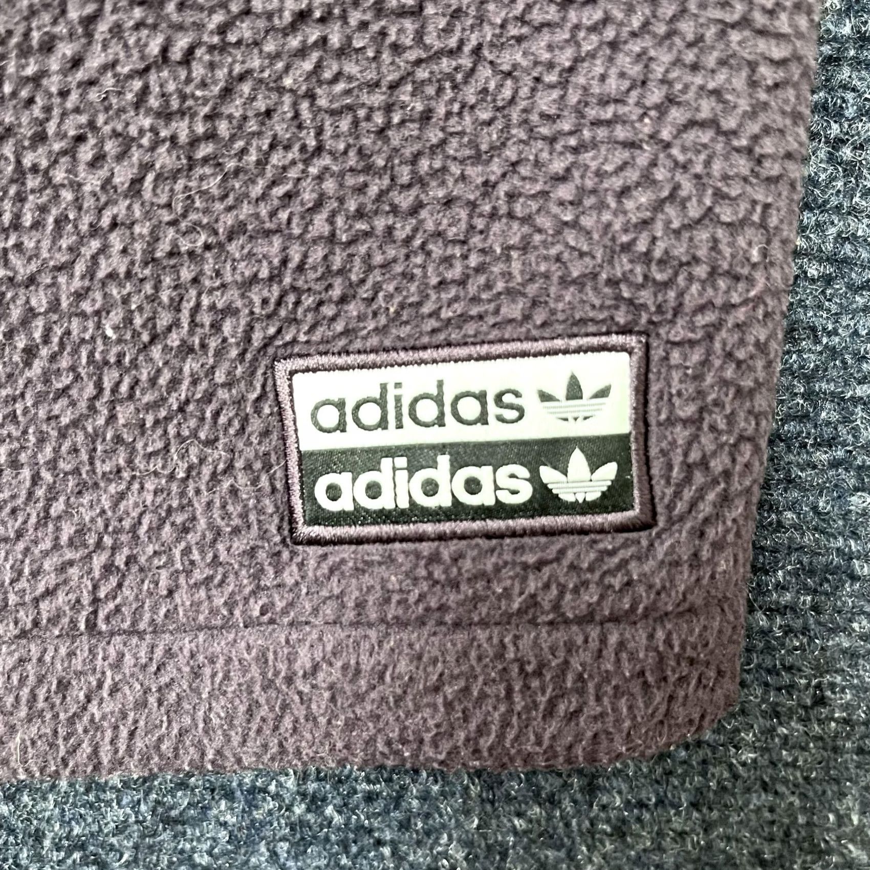 Adidas Adidas Originals Skirt Womens XS Purple Fleece Mini Drawstring Trefoil Patch Slit Tote Pocket Size 24" / US 00 / IT 34 - 2 Thumbnail