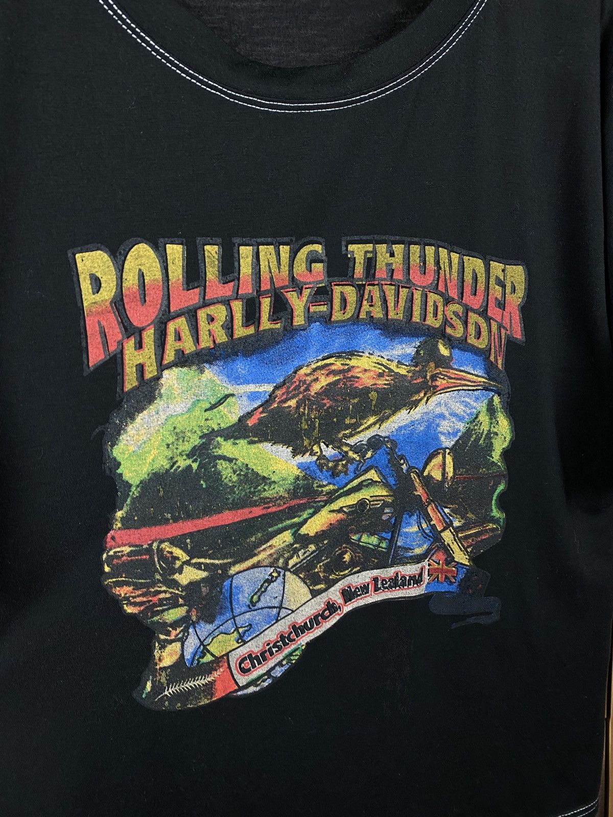 Harley Davidson 🚧Vintage 00s T-Shirt Harley Davidson Rolling Sunder VTG Tee🚧 Size US L / EU 52-54 / 3 - 2 Thumbnail