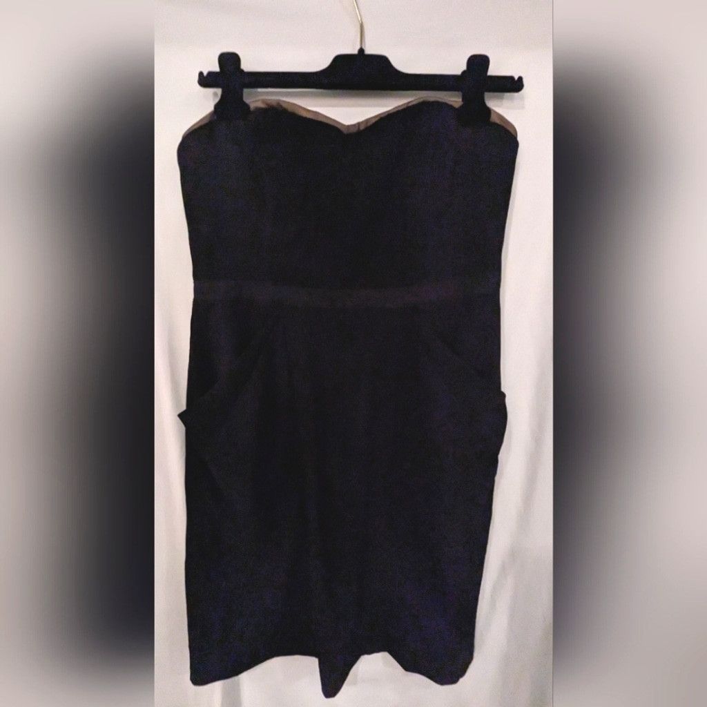 Bcbgmaxazria BCBG Max Azaria Black Strapless Cocktail Dress w/Pockets! Size L / US 10 / IT 46 - 8 Thumbnail