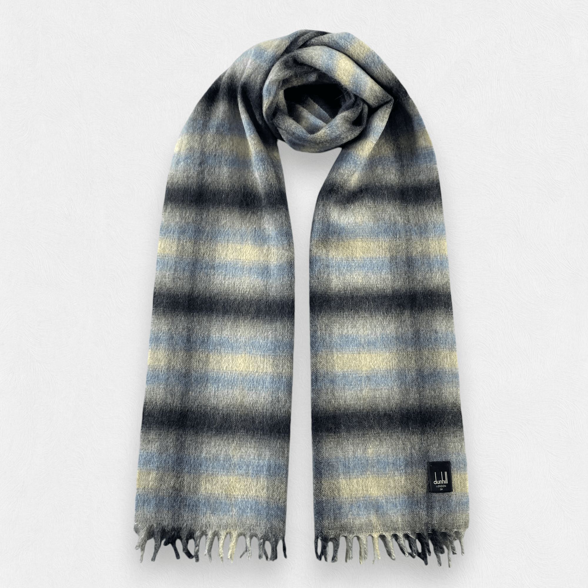 Alfred Dunhill Dunhill Scarf Plaid Neck Wrap Wool Muffler Size ONE SIZE - 1 Thumbnail