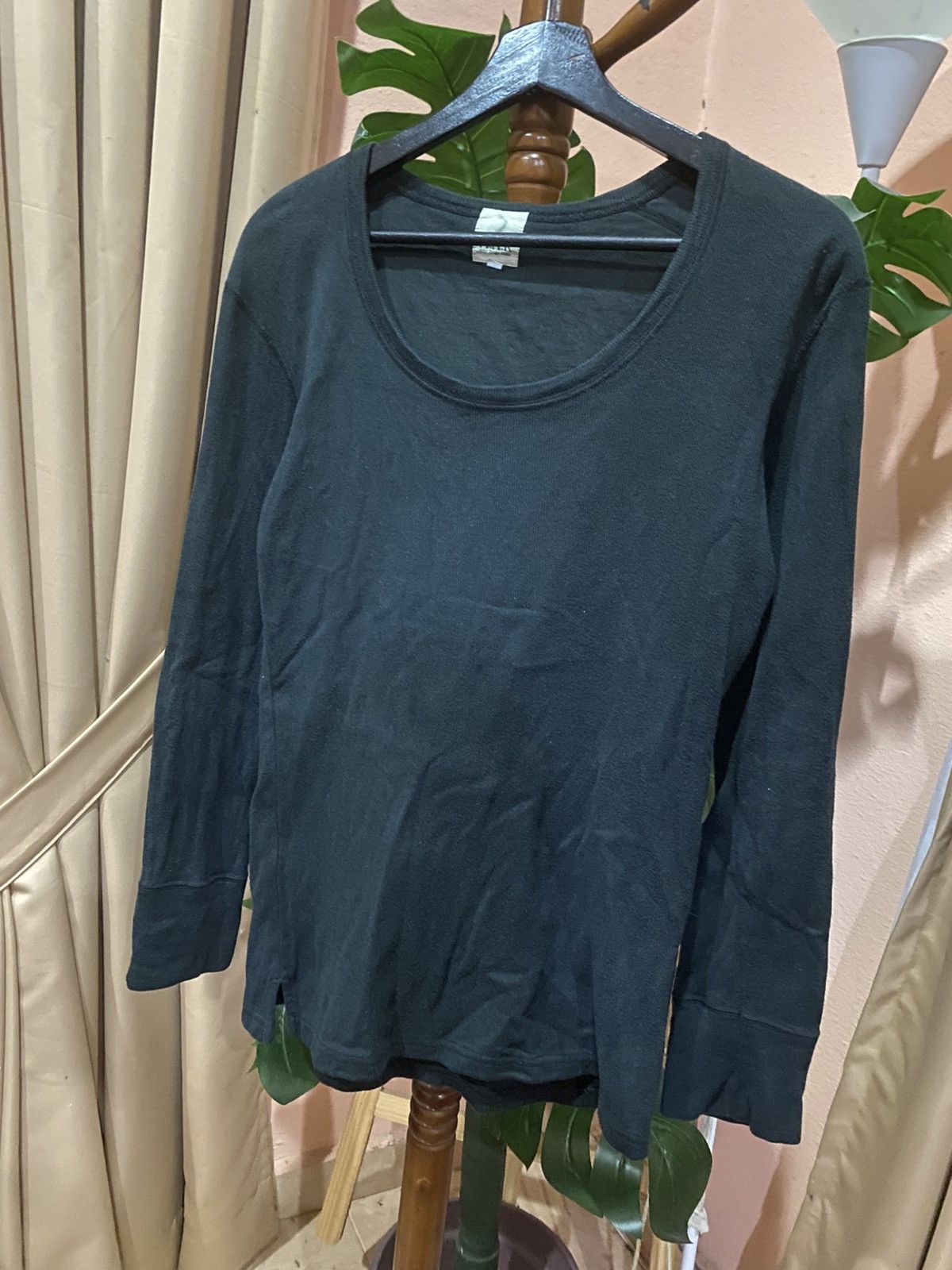 Yohji Yamamoto A.A.R Yohji Design Studio Black Long Sleeve Cotton Knit Tee Size US S / EU 44-46 / 1 - 2 Thumbnail