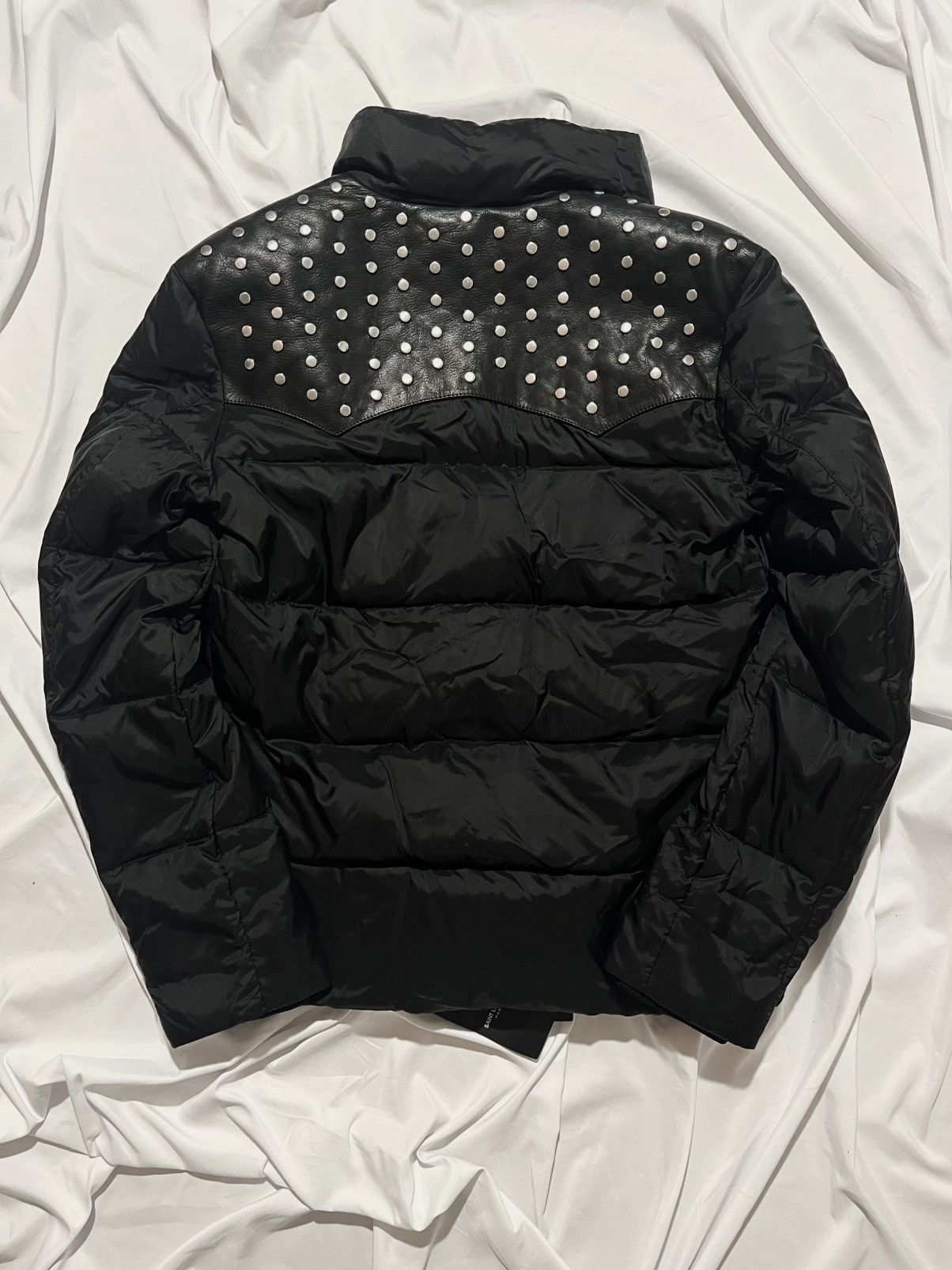 Saint Laurent Paris SAINT LAURENT PARIS 2014 STUDDED PUFFER x LEATHER JACKET Size US S / EU 44-46 / 1 - 13 Thumbnail
