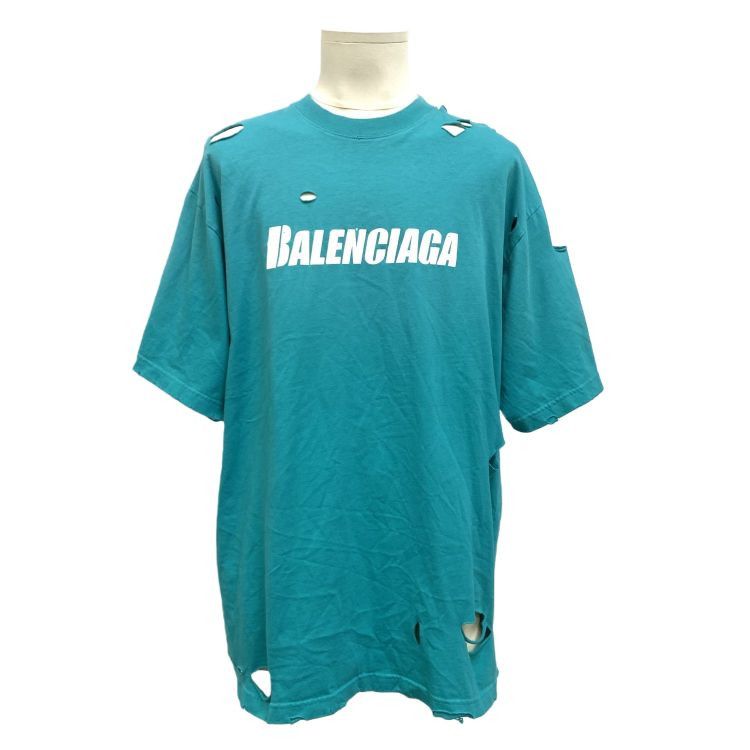 Balenciaga Balenciaga Distressed Logo T-Shirt Size XS Size US XS / EU 42 / 0 - 1 Thumbnail