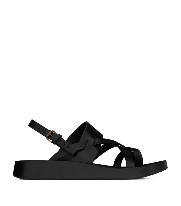 Saint Laurent Paris o1bcso1str0724 Noah Sandals in Black Size US 12 / EU 45 - 1 Thumbnail