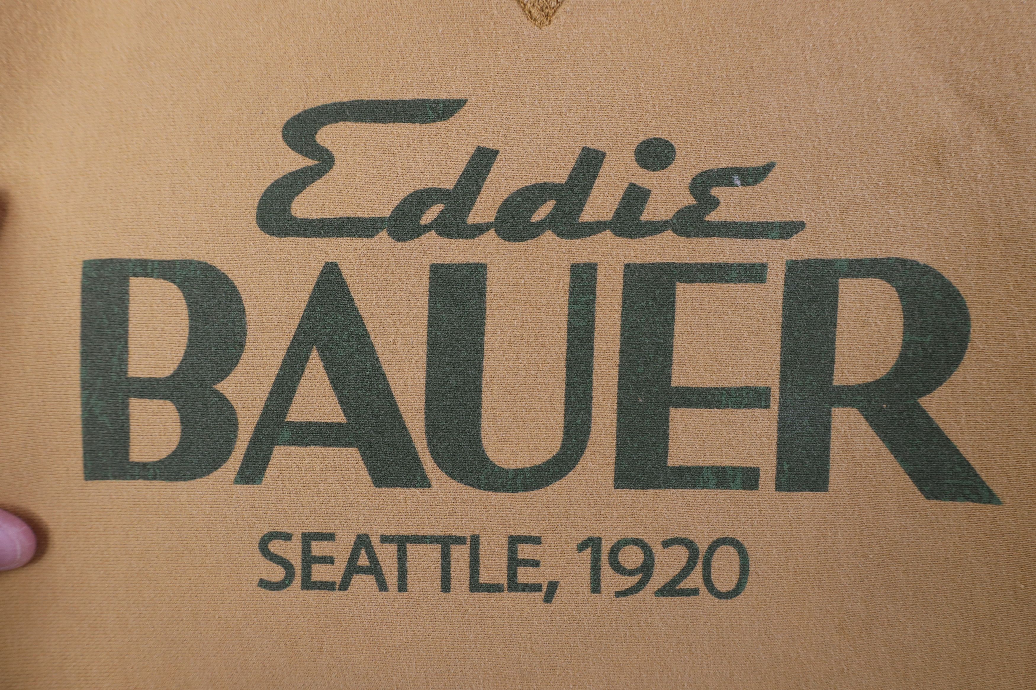 Eddie Bauer Vintage Y2K Eddie Bauer Heavyweight Sweatshirt Wheat Brown Size US L / EU 52-54 / 3 - 4 Thumbnail