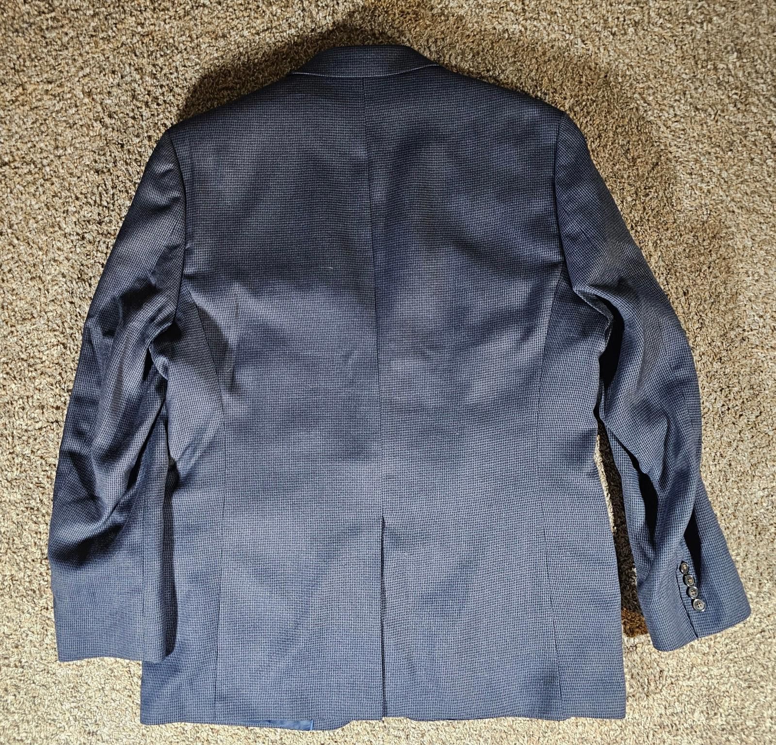 Chaps Chaps 44L Blue Houndstooth 2 Button Blazer Size 44L - 5 Thumbnail