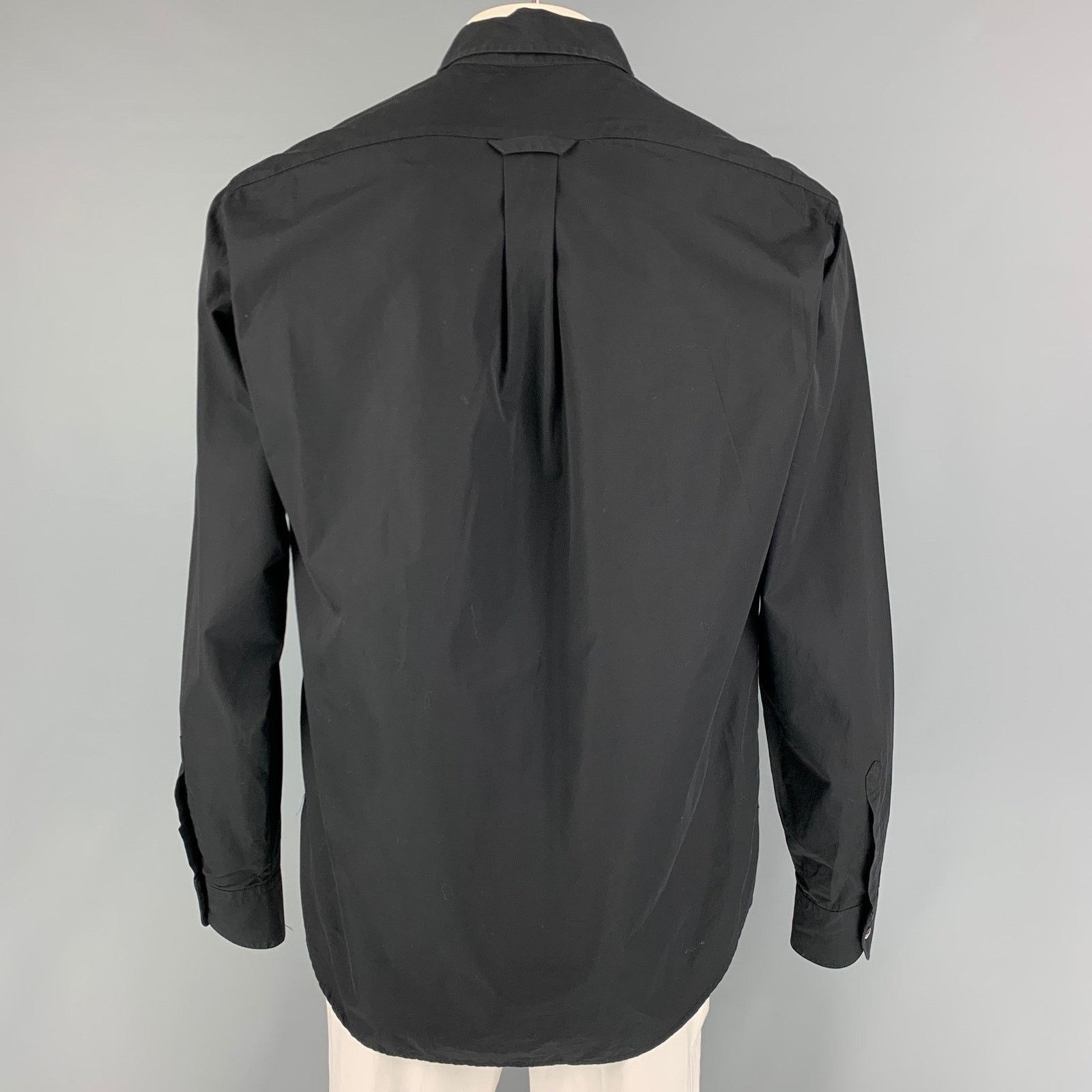 Barena BARENA Size XL Black Cotton Hidden Buttons Long Sleeve Shirt Size US XL / EU 56 / 4 - 3 Thumbnail