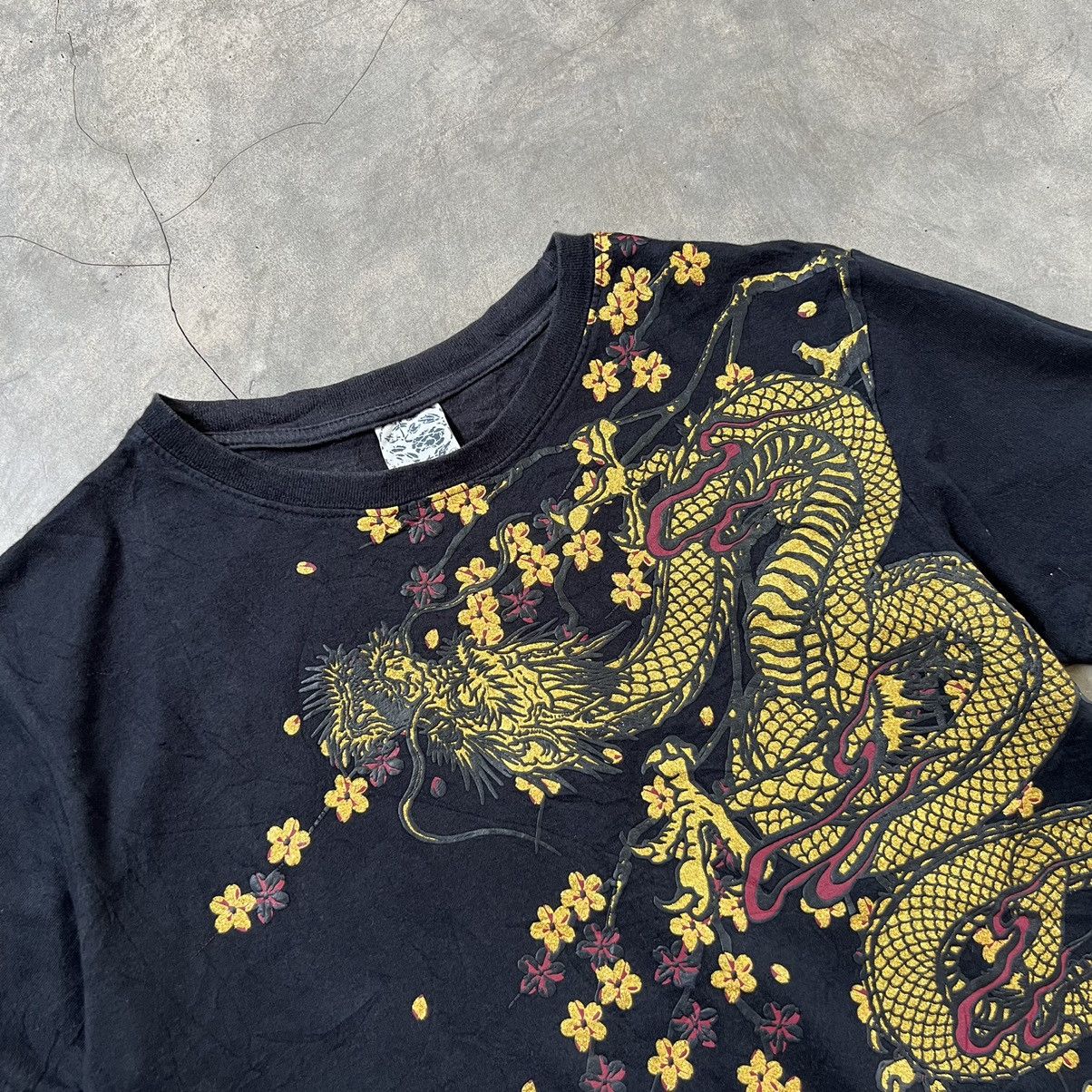 Japanese Brand Sukajan Cure All Japan Karakuri Tamashii Gold Dragon Shirt Size US M / EU 48-50 / 2 - 3 Thumbnail
