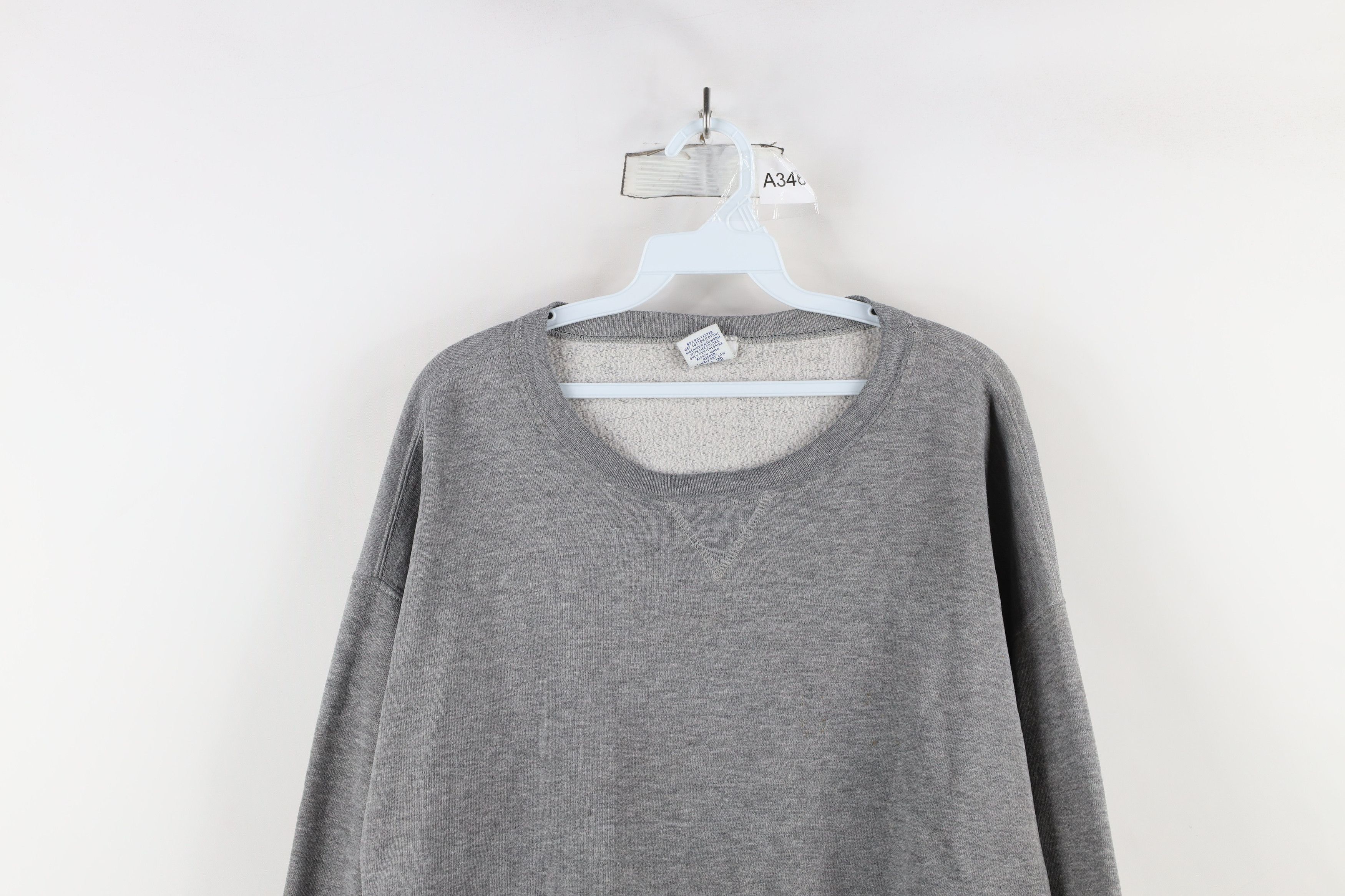 Russell Athletic × Vintage Vintage 90s Russell Athletic Blank Crewneck Sweatshirt Gray Size US XL / EU 56 / 4 - 2 Thumbnail