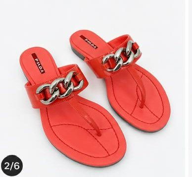 Prada Prada Chainlink Patent Sandals Size 37 Authentic Size US 6 / IT 36 - 3 Thumbnail