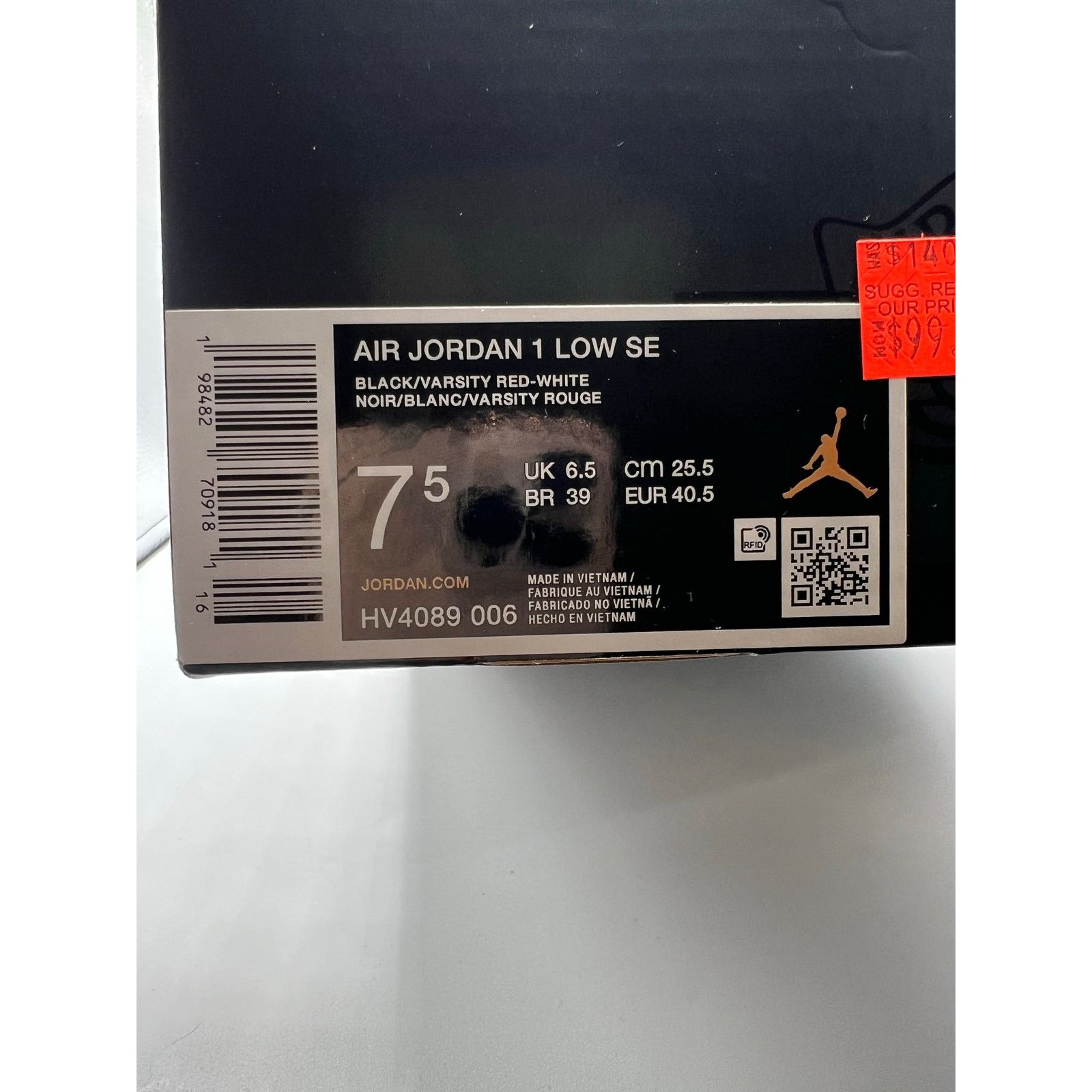 Jordan Brand Air Jordan 1 Low “Patent Varisty Red Black” size 7.5 men’s Size US 7.5 / EU 40-41 - 7 Thumbnail