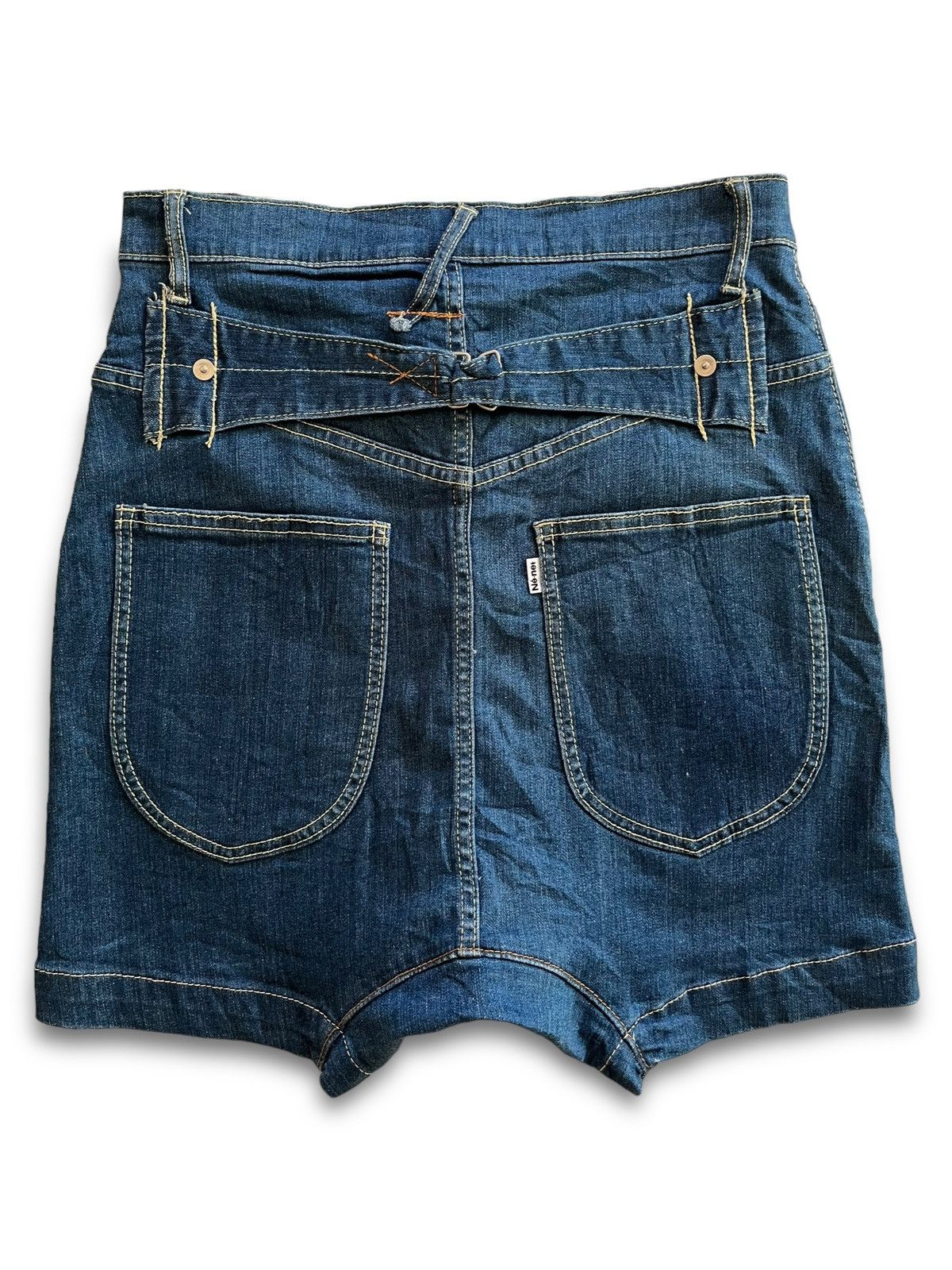 Issey Miyake × Japanese Brand × Ne-Net Vintage Japanese Ne-Net Buckle Back Mini Skirt Denim Size 29" - 1 Thumbnail